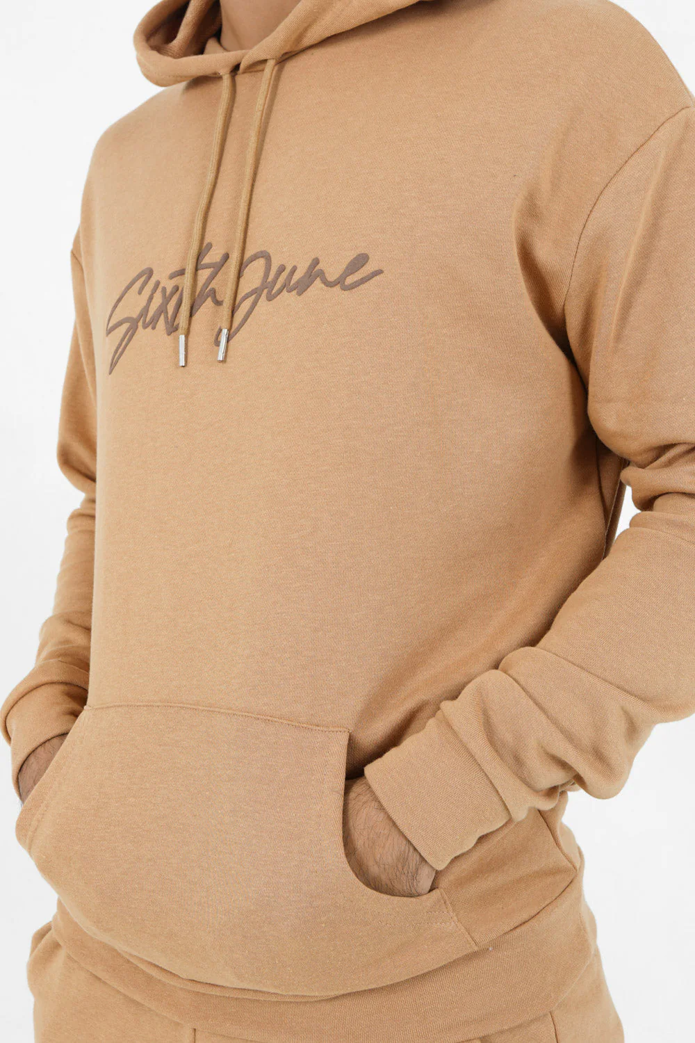 Sweat capuche logo signature Marron clair - Image 3