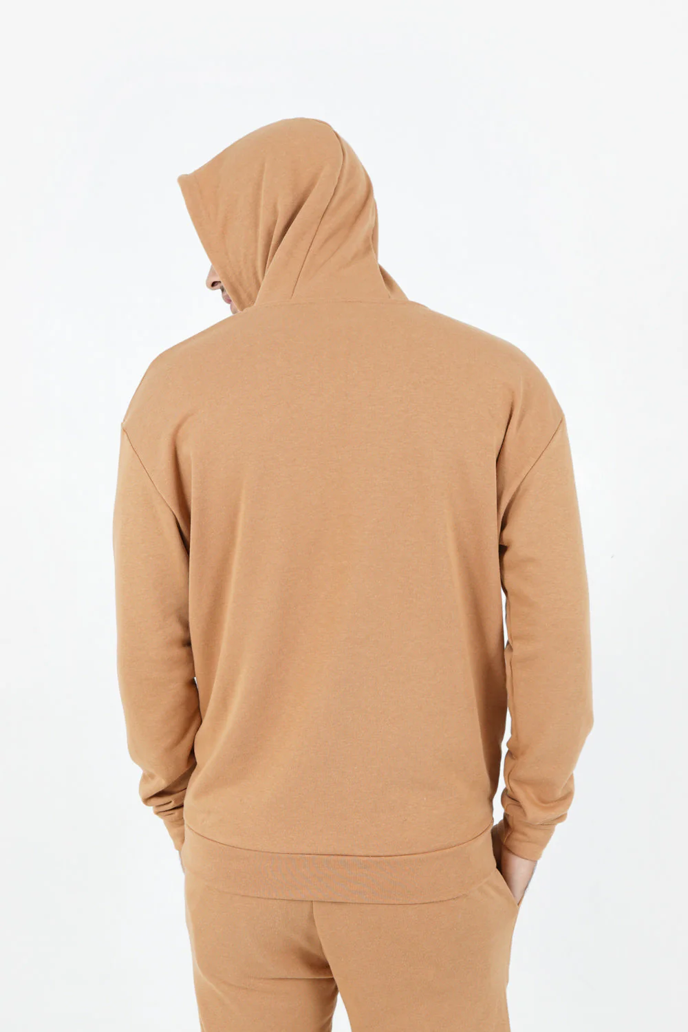 Sweat capuche logo signature Marron clair - Image 5