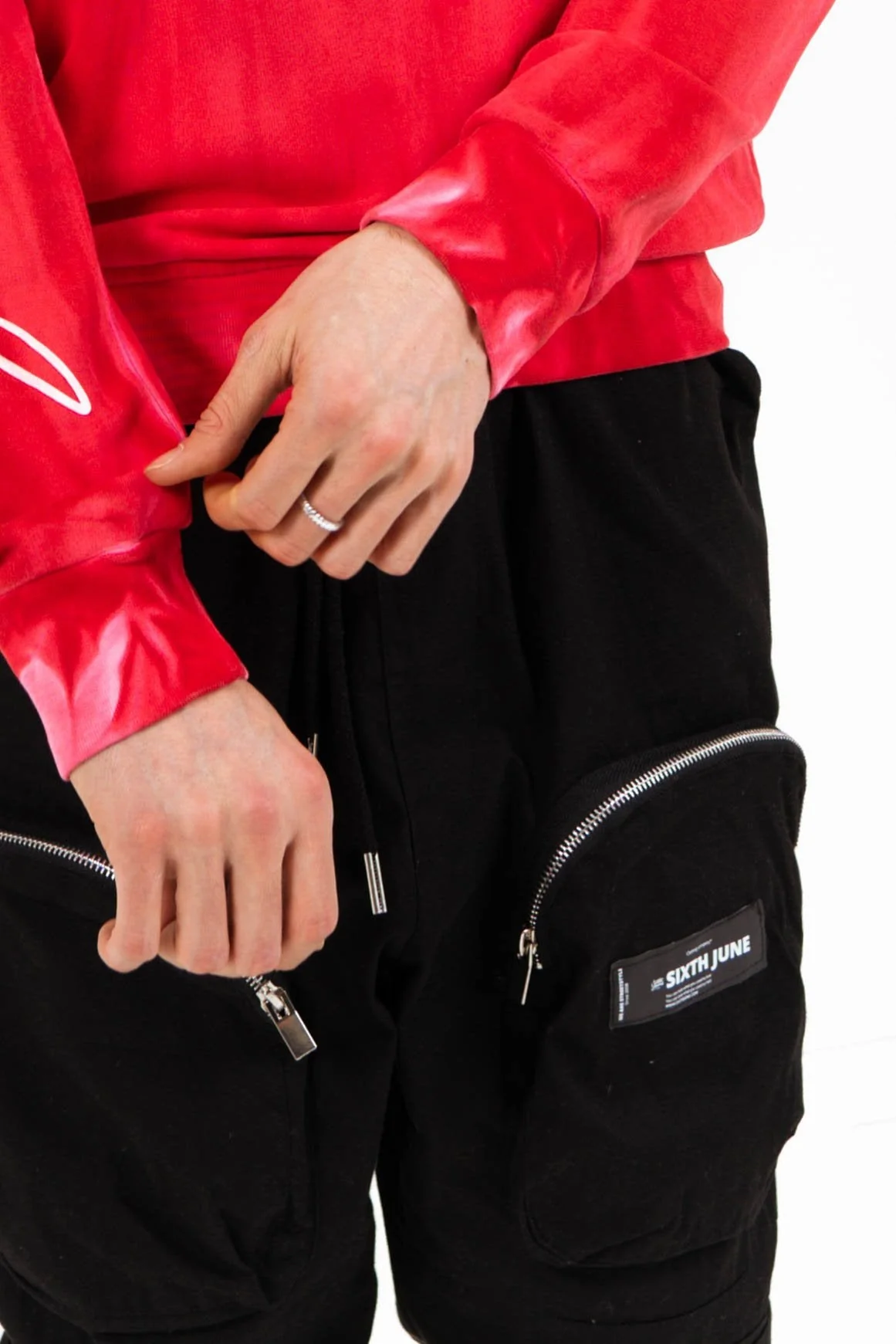 Pantalon cargo poche zip Noir - Image 3
