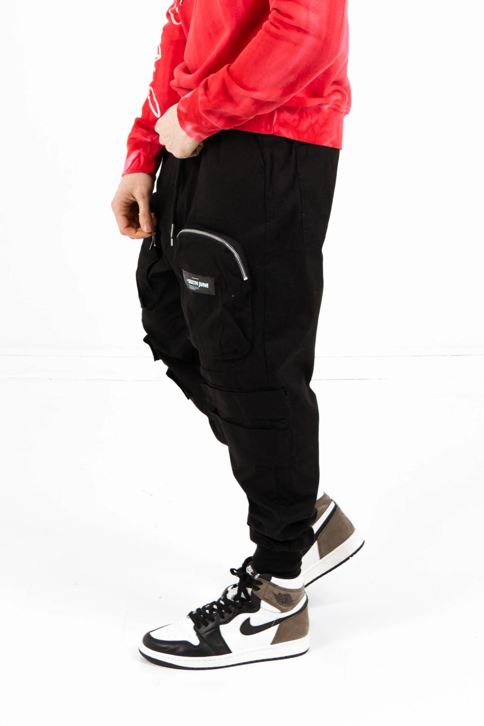 Pantalon cargo poche zip Noir - Image 4