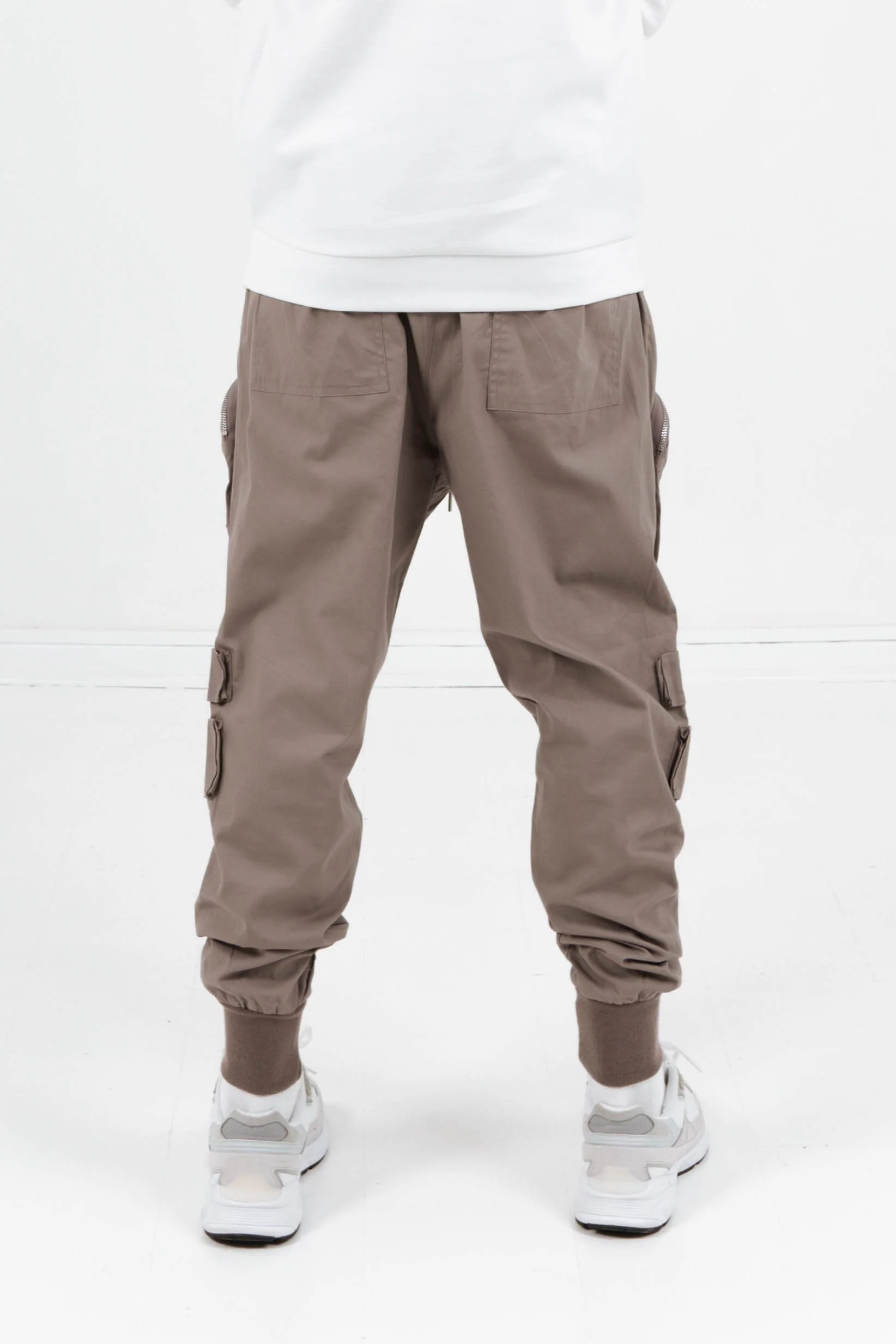 Pantalon cargo poche zip Marron - Image 5