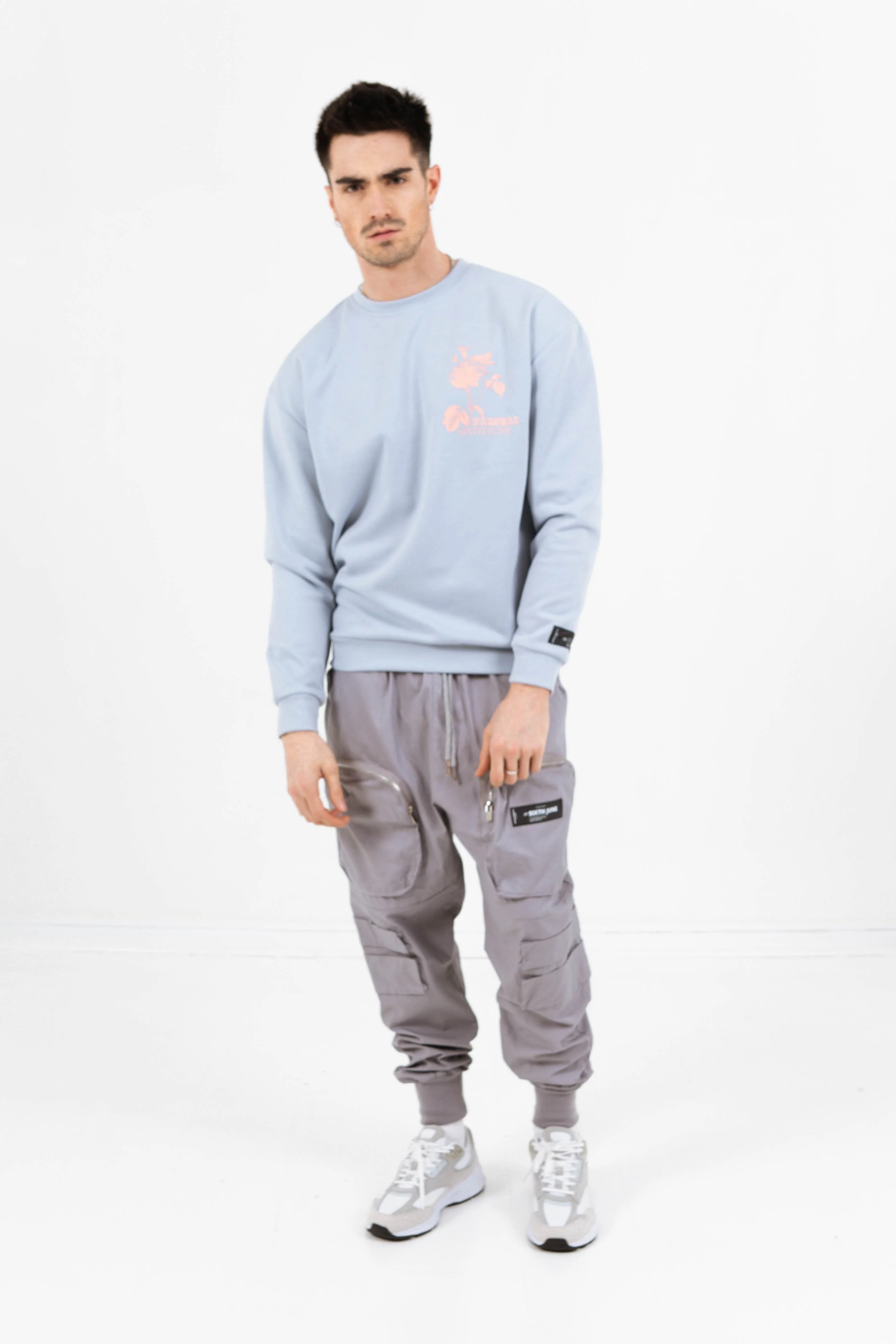 Pantalon cargo poche zip Gris taupe - Image 2