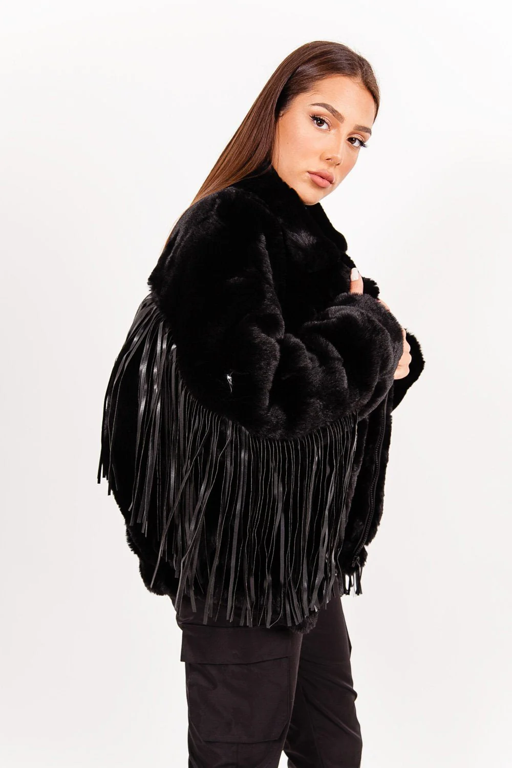 FRINGE faux fur jacket - Image 3