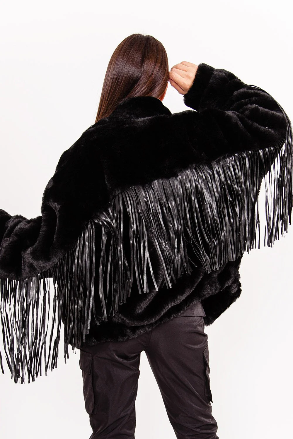 FRINGE faux fur jacket - Image 4