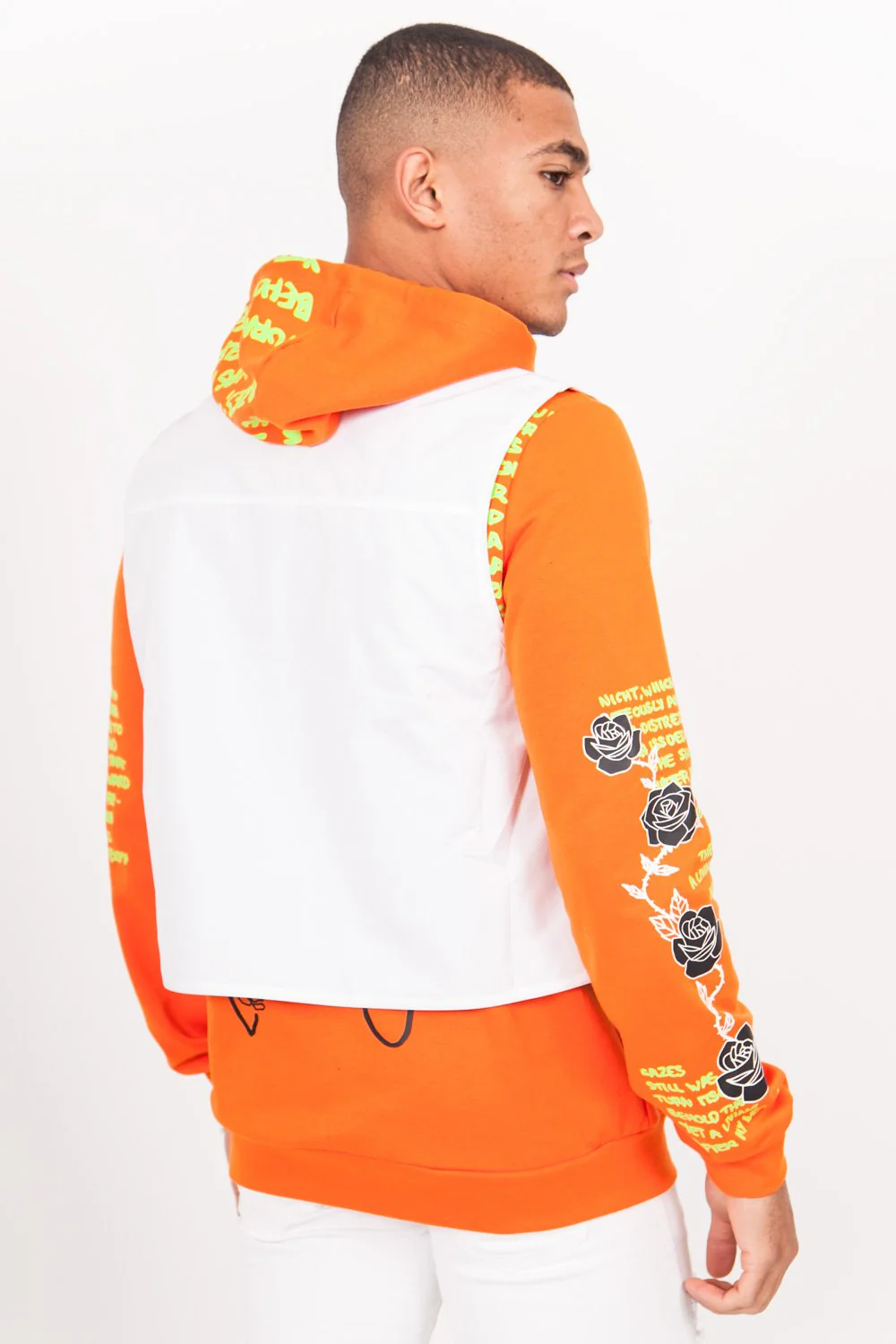 Gilet multipoches court blanc - Image 4