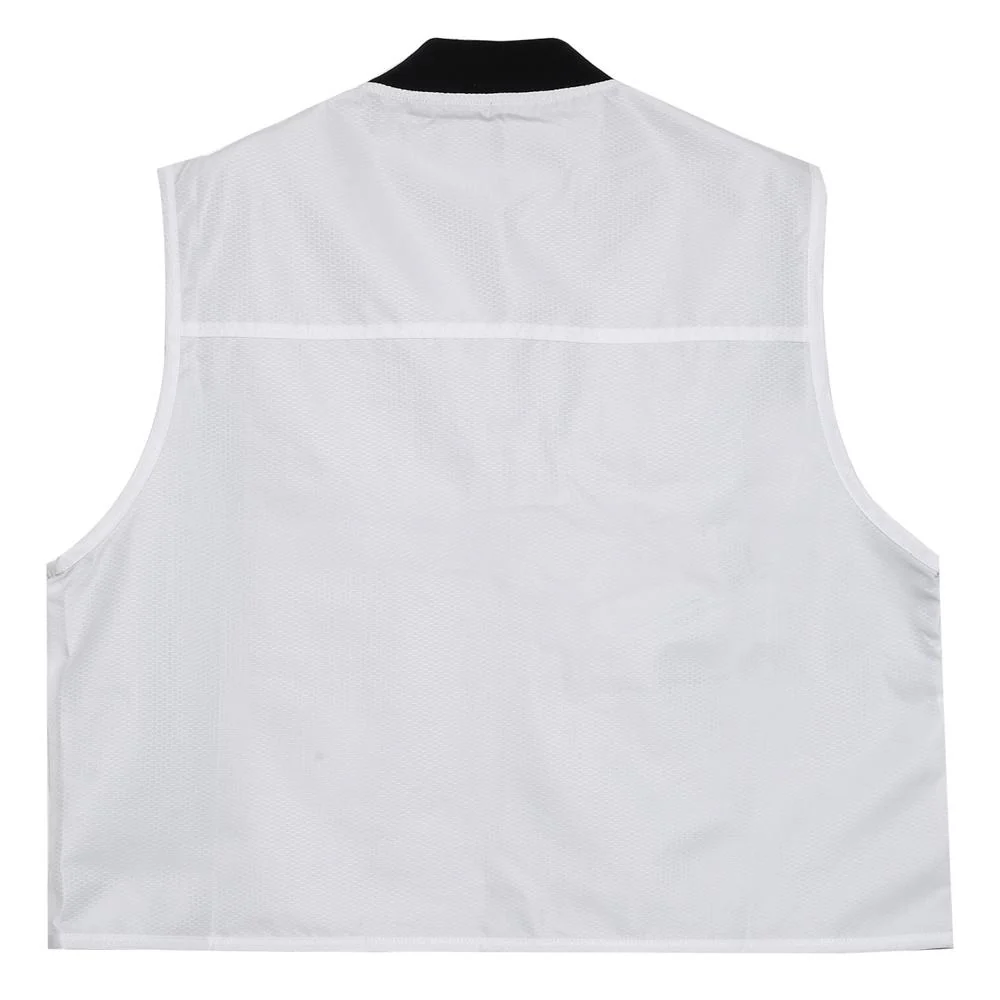 Gilet multipoches court blanc - Image 7