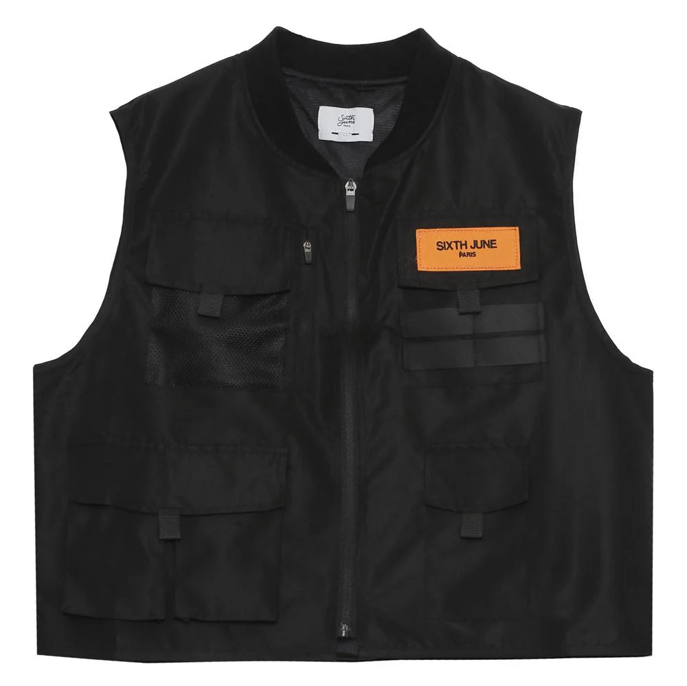 Gilet multipoches court noir - Image 4