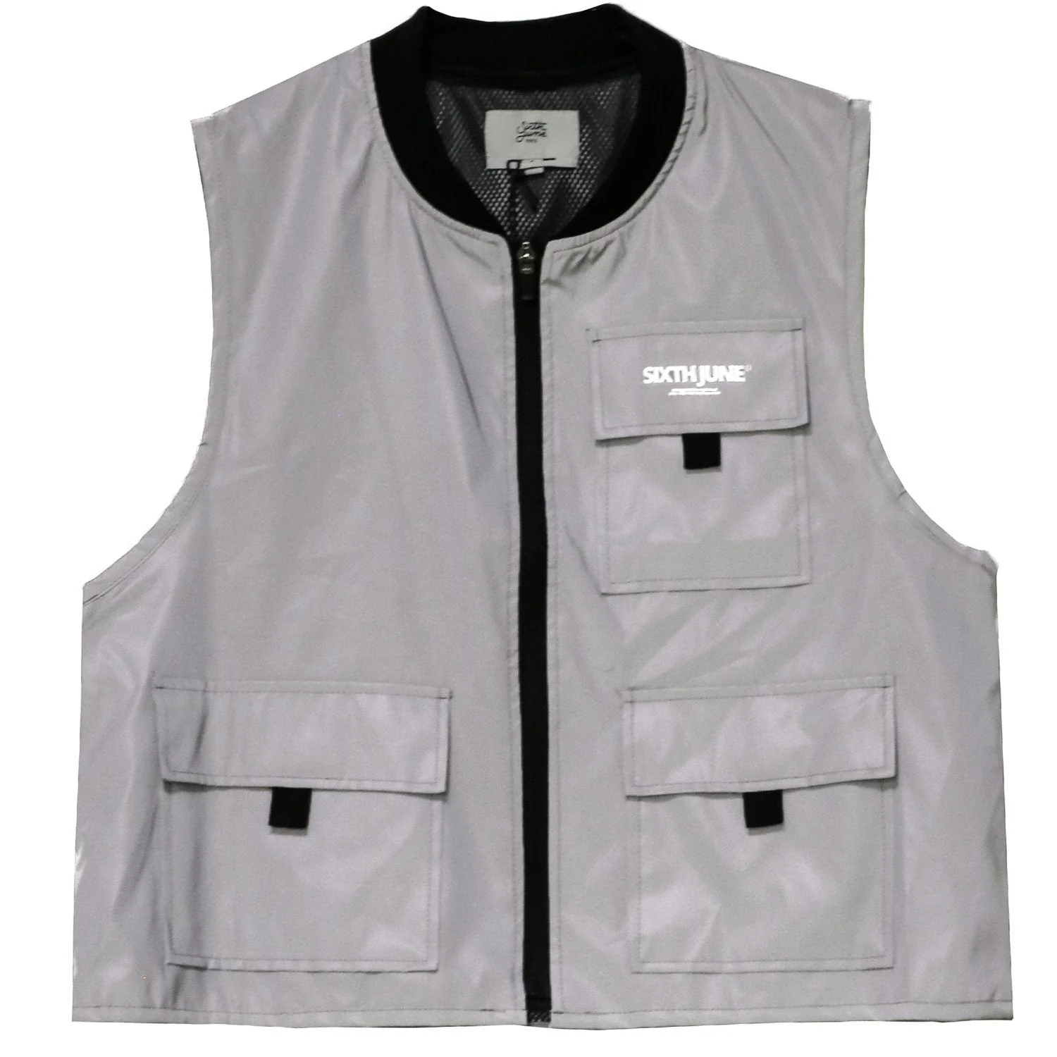 Gilet multipoches réfléchissant gris - Image 6