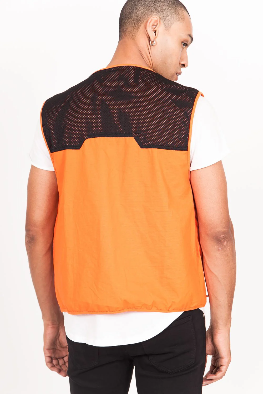 Gilet multipoches sans manches orange - Image 6