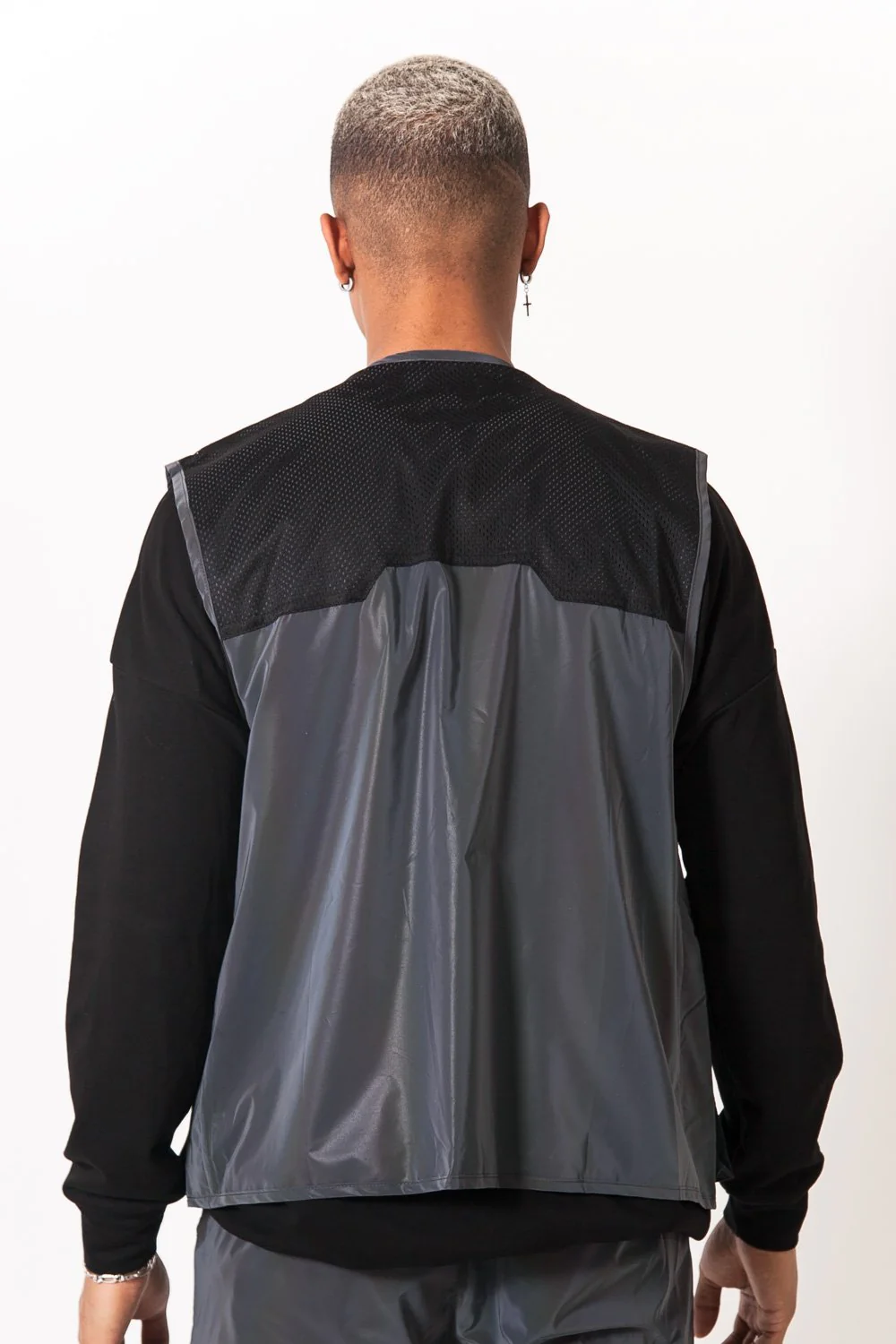Gilet pétrole multipoches gris très foncé - Image 6