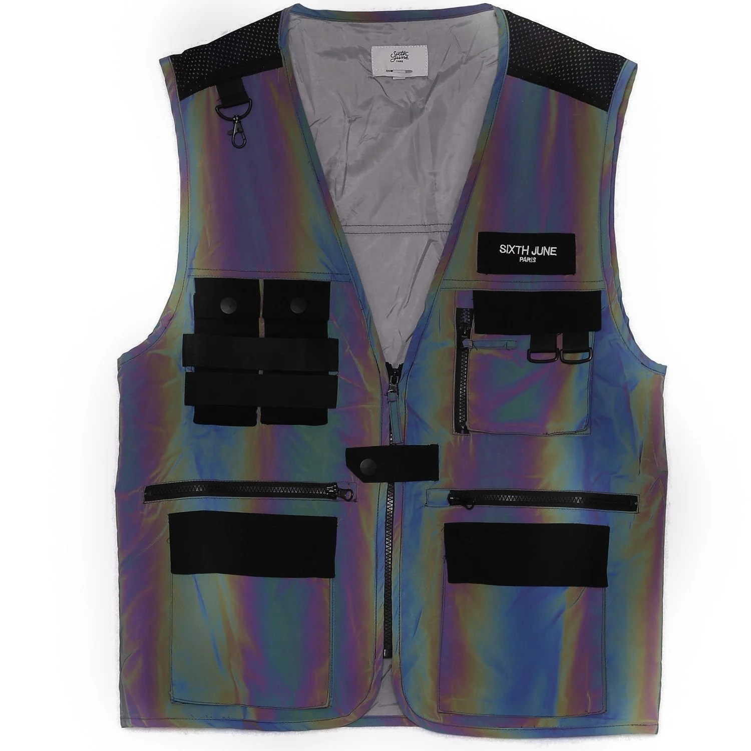 Gilet pétrole multipoches gris très foncé - Image 7