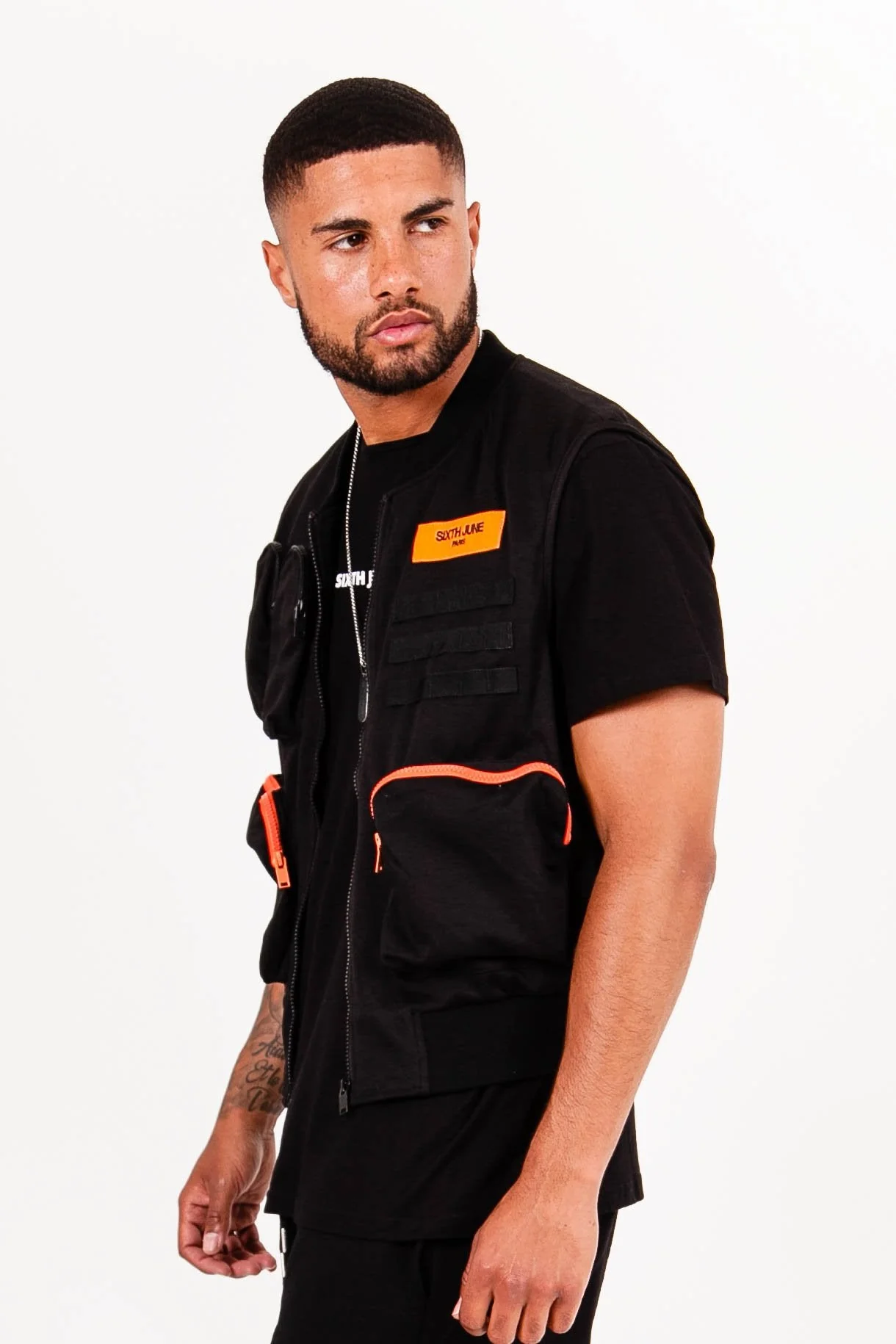 Gilet poche cargo noir - Image 3