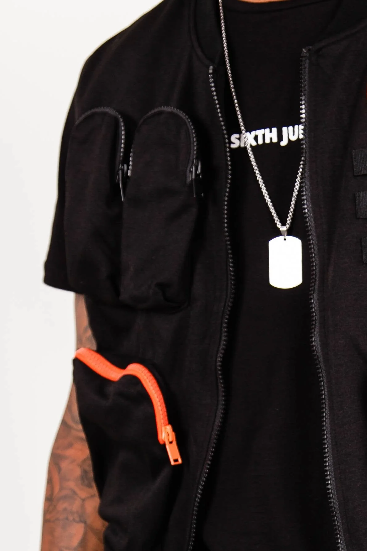 Gilet poche cargo noir - Image 4