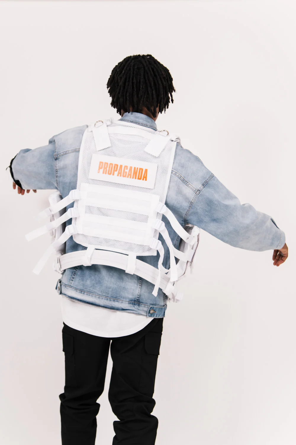 Gilet tactique poches Propaganda blanc - Image 5