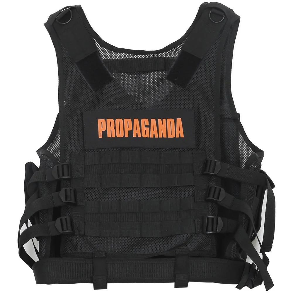 Gilet tactique poches propaganda Noir - Image 8