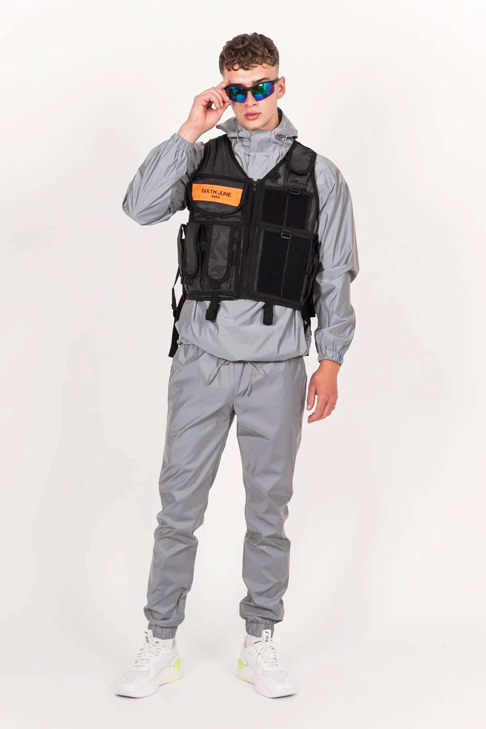 Gilet tactique réfléchissant propaganda noir - Image 2