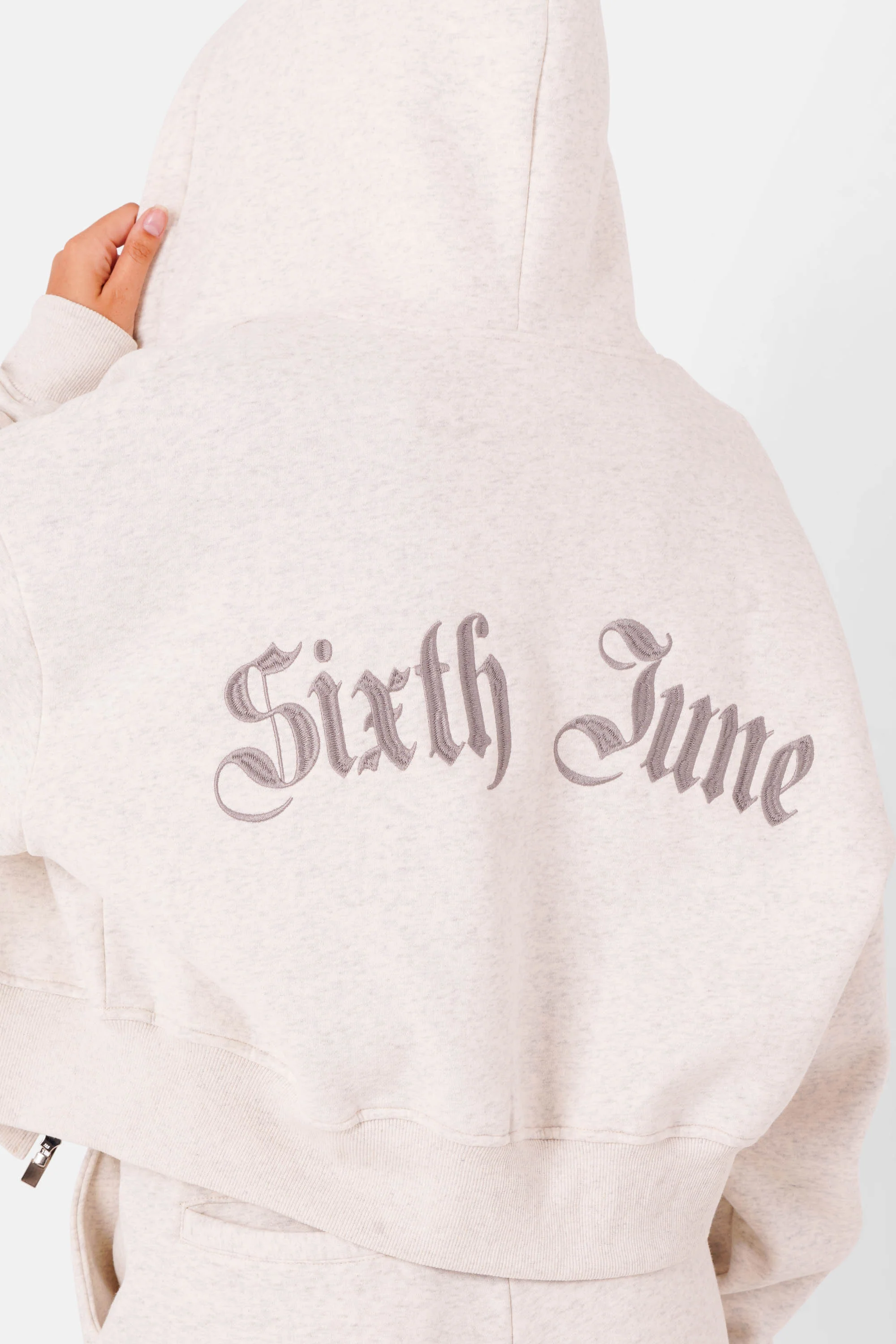 GOTHIC logo zipper hoodie - Image 3