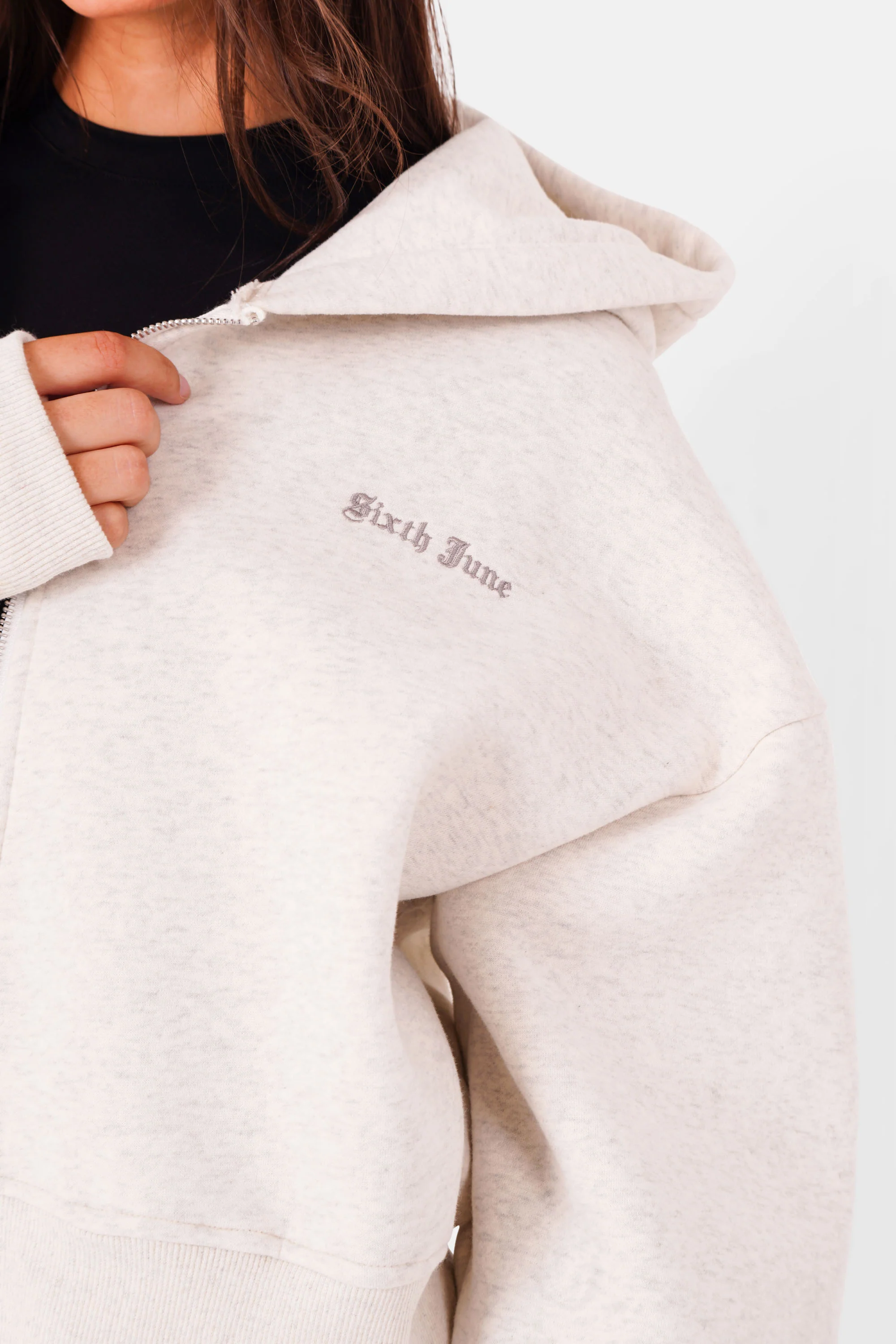 GOTHIC logo zipper hoodie - Image 4