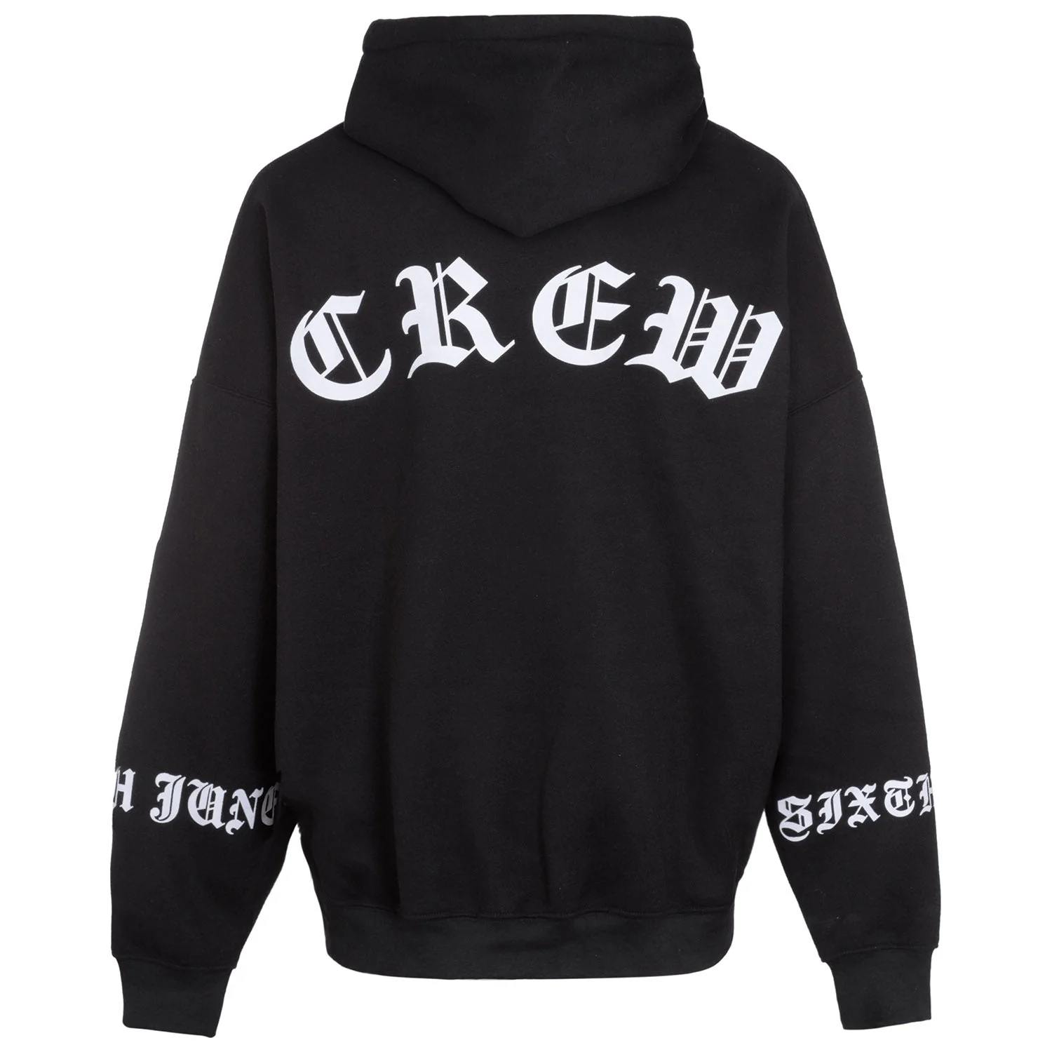 Sweat capuche crew manches Noir - Image 6