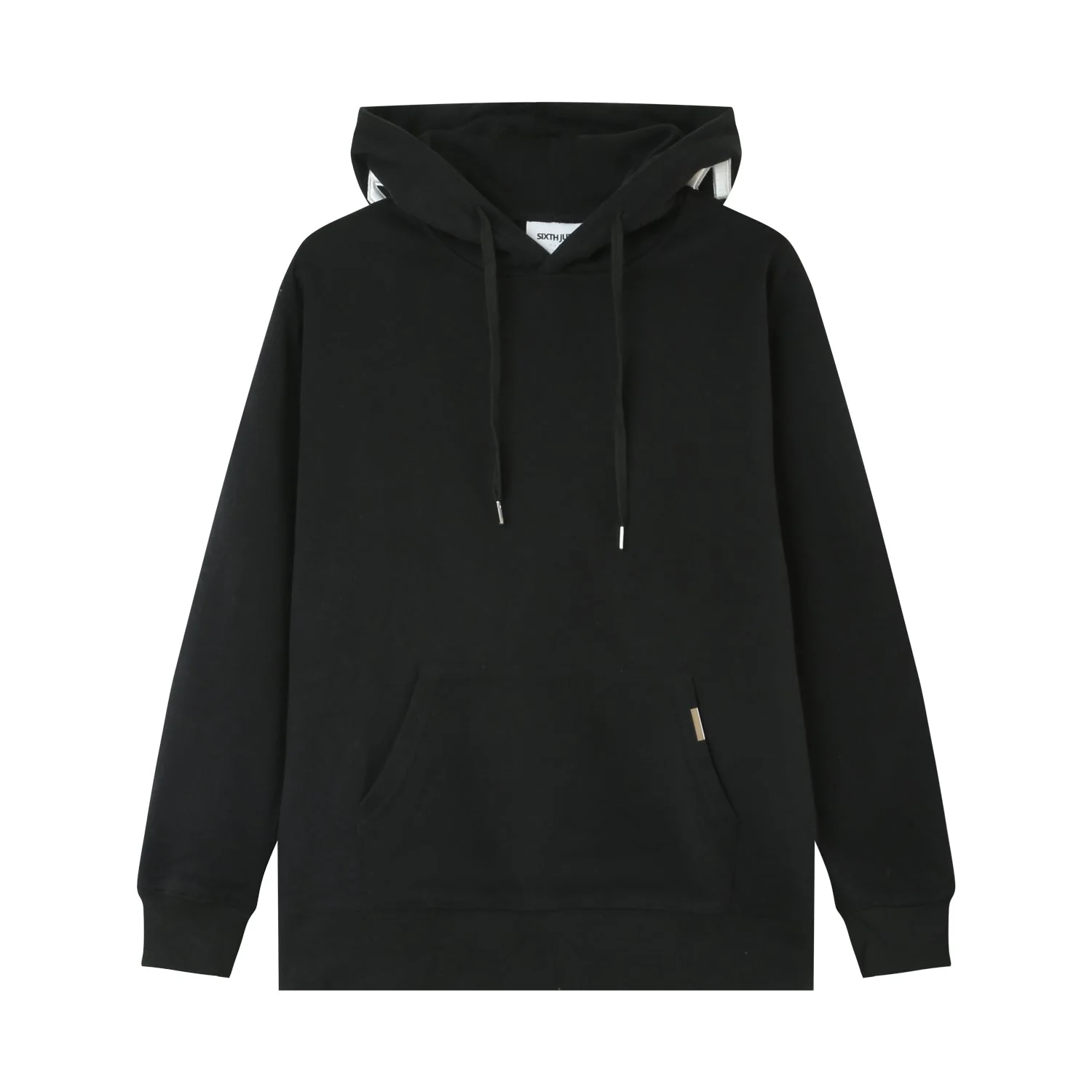 Sweatshirt logo gothique capuche Noir - Image 6