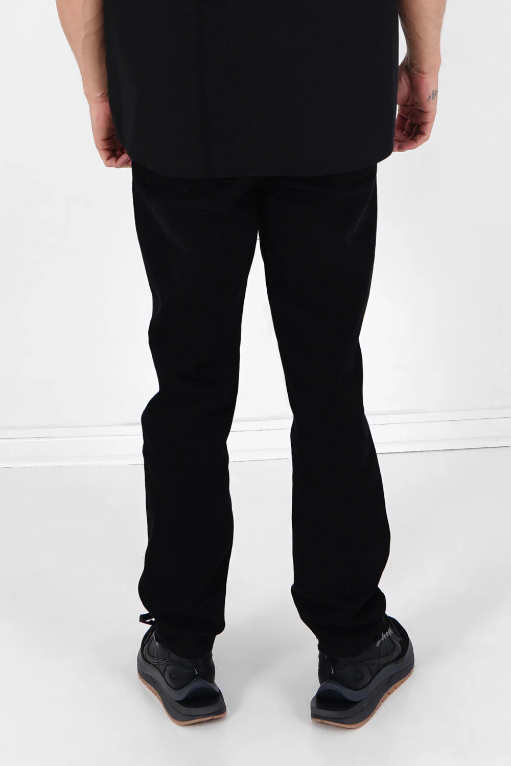 Jean droit logo gothique Noir - Image 5