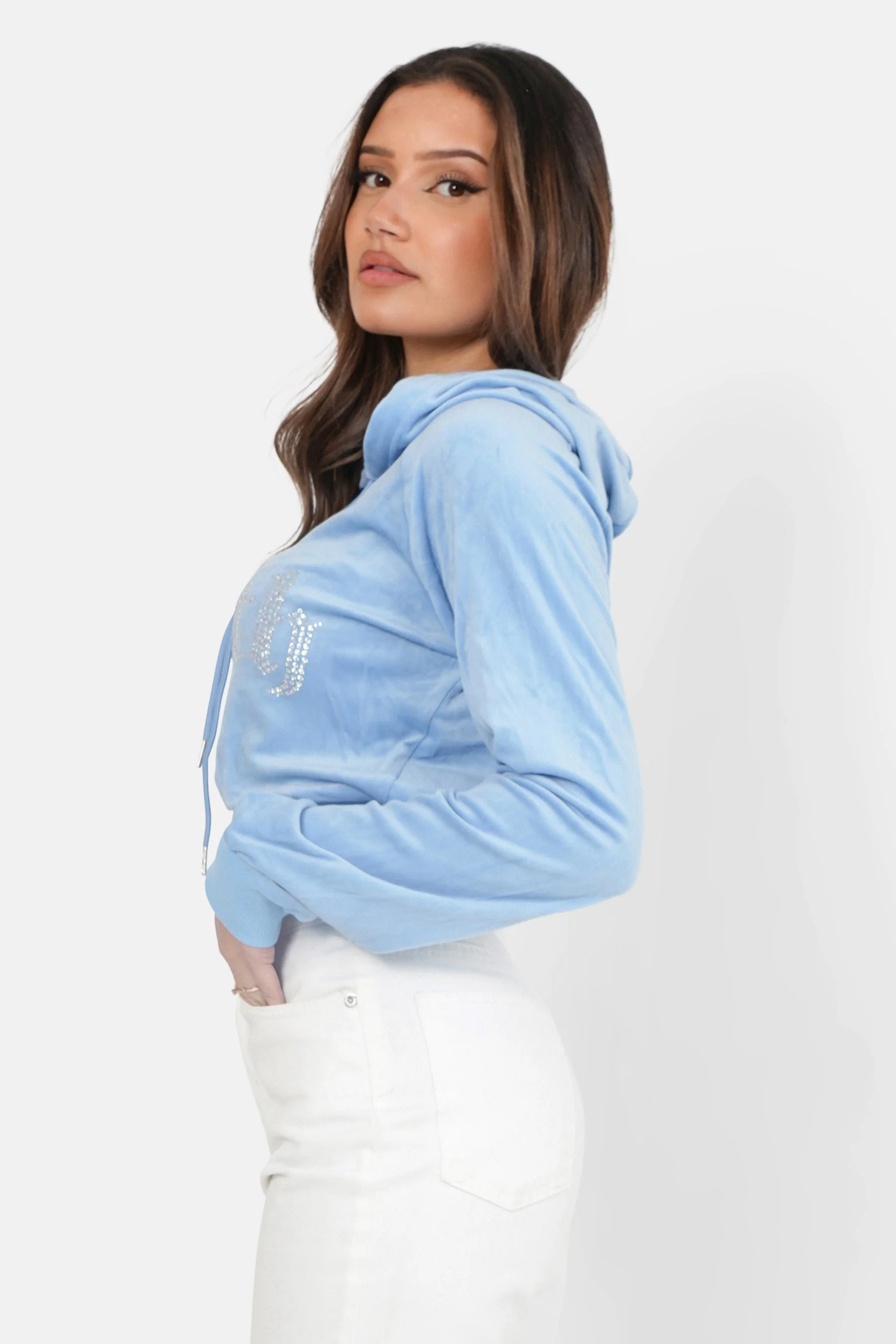STRASS velvet hoodie - Image 4