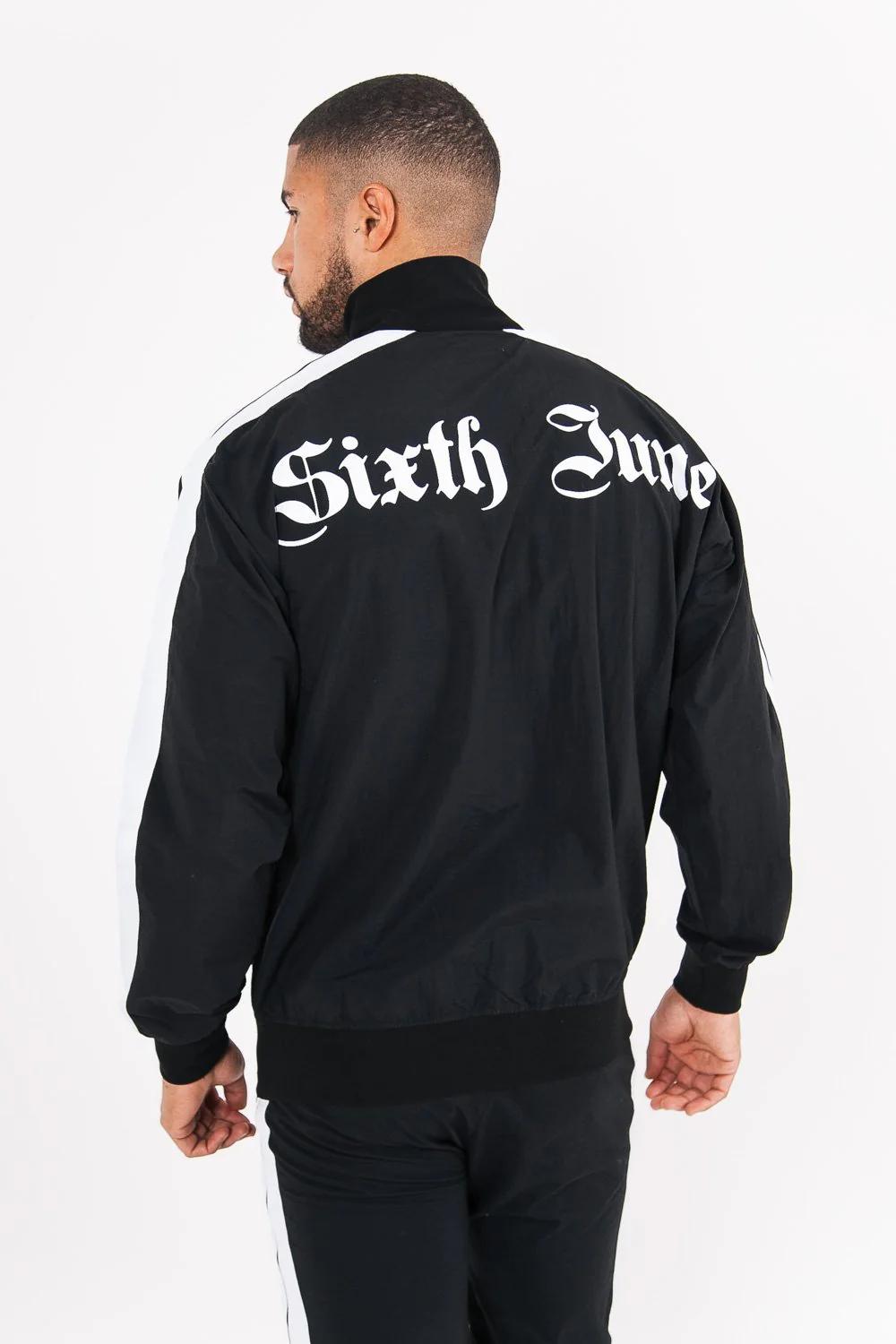Veste survĂȘtement bandes gothique noir - Image 5