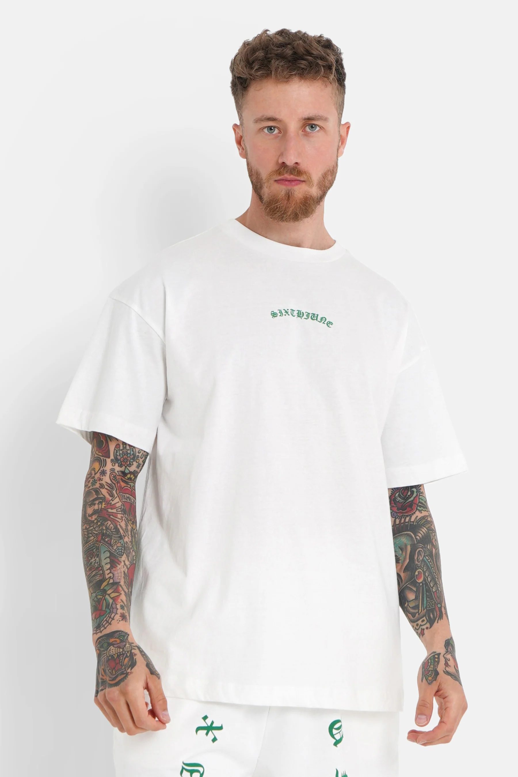 T-shirt logo gothique Blanc