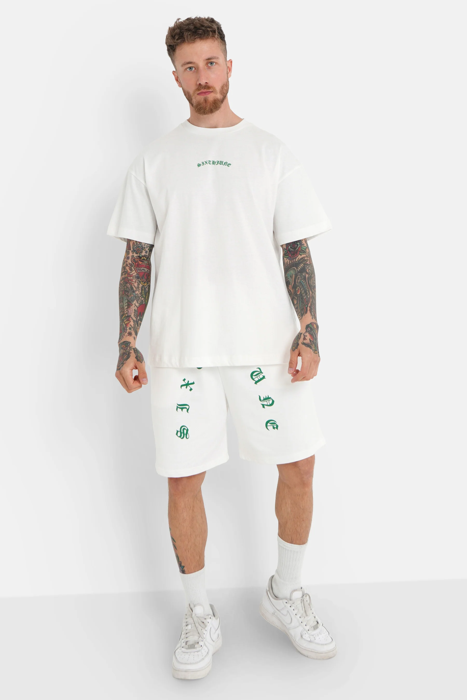 T-shirt logo gothique Blanc - Image 2