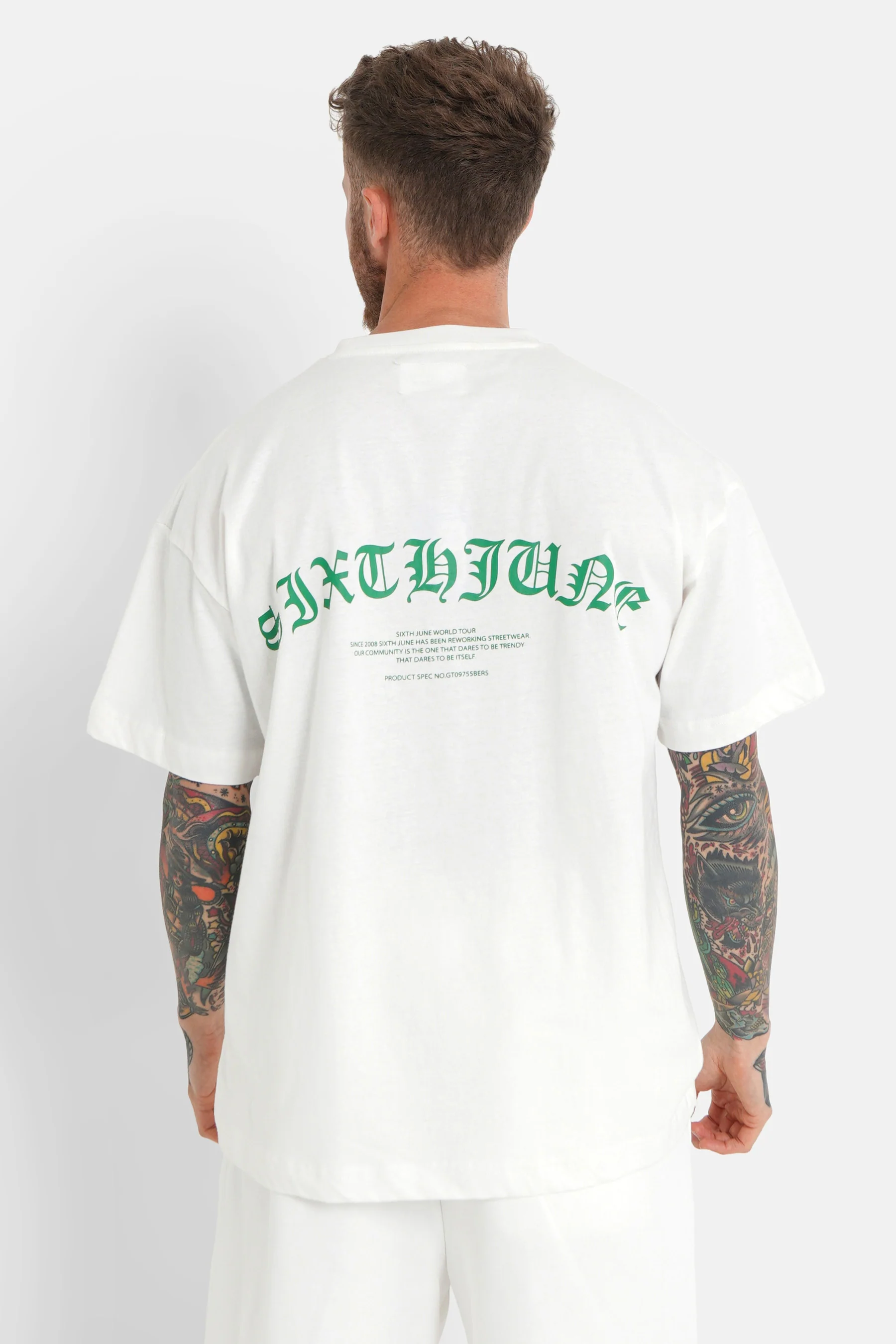 T-shirt logo gothique Blanc - Image 5