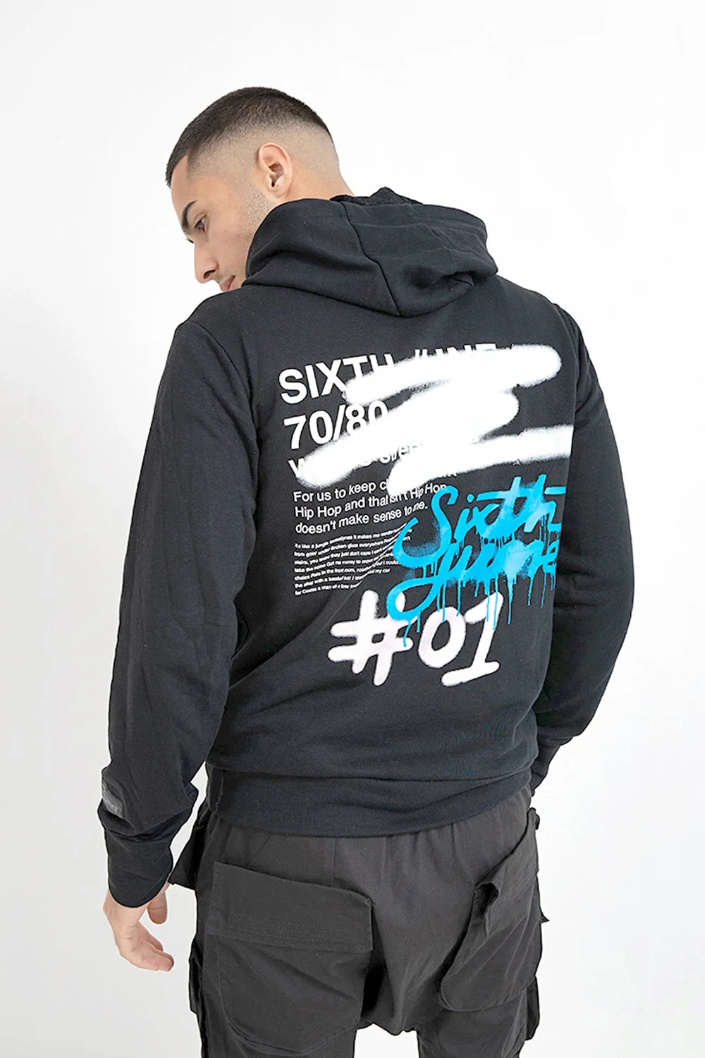 Sweatshirt graffiti arrière Noir - Image 2