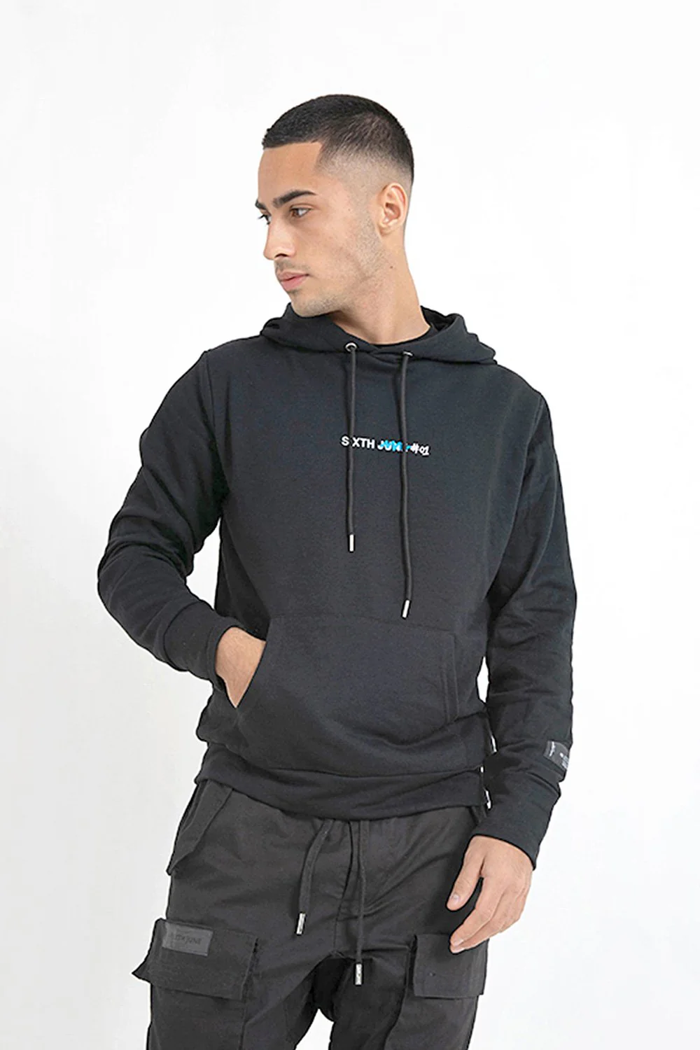 Sweatshirt graffiti arrière Noir - Image 4
