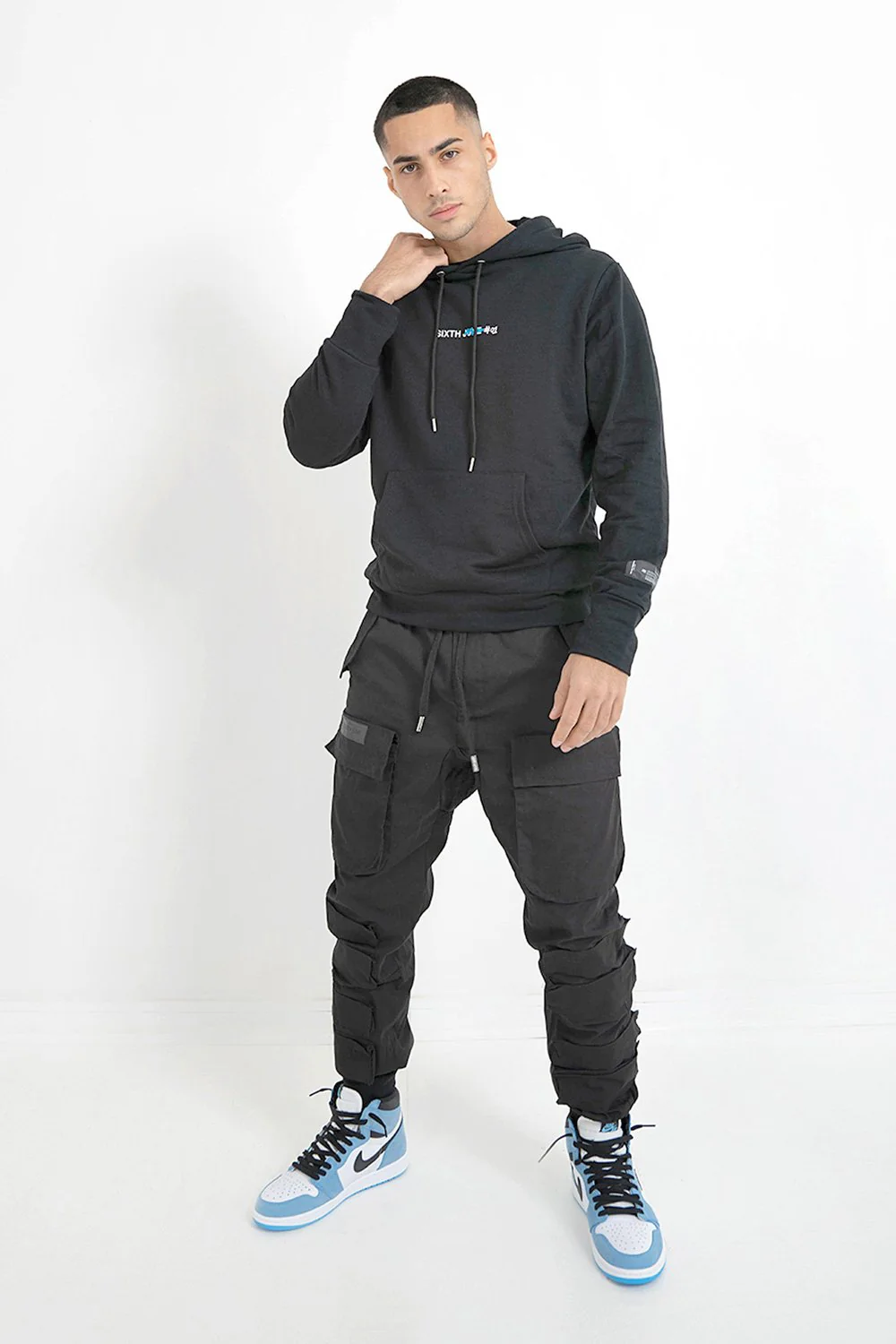 Sweatshirt graffiti arrière Noir - Image 5