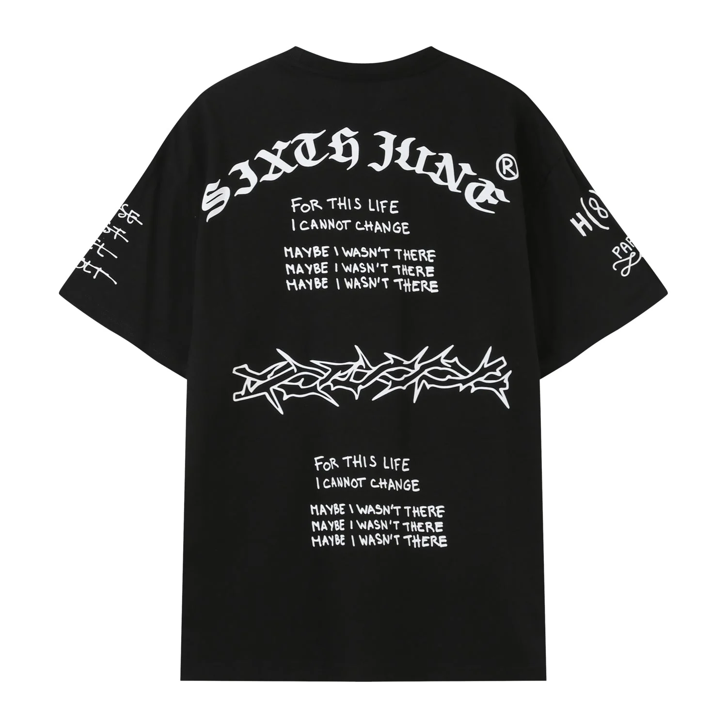 T-shirt inscription gothique Noir - Image 7