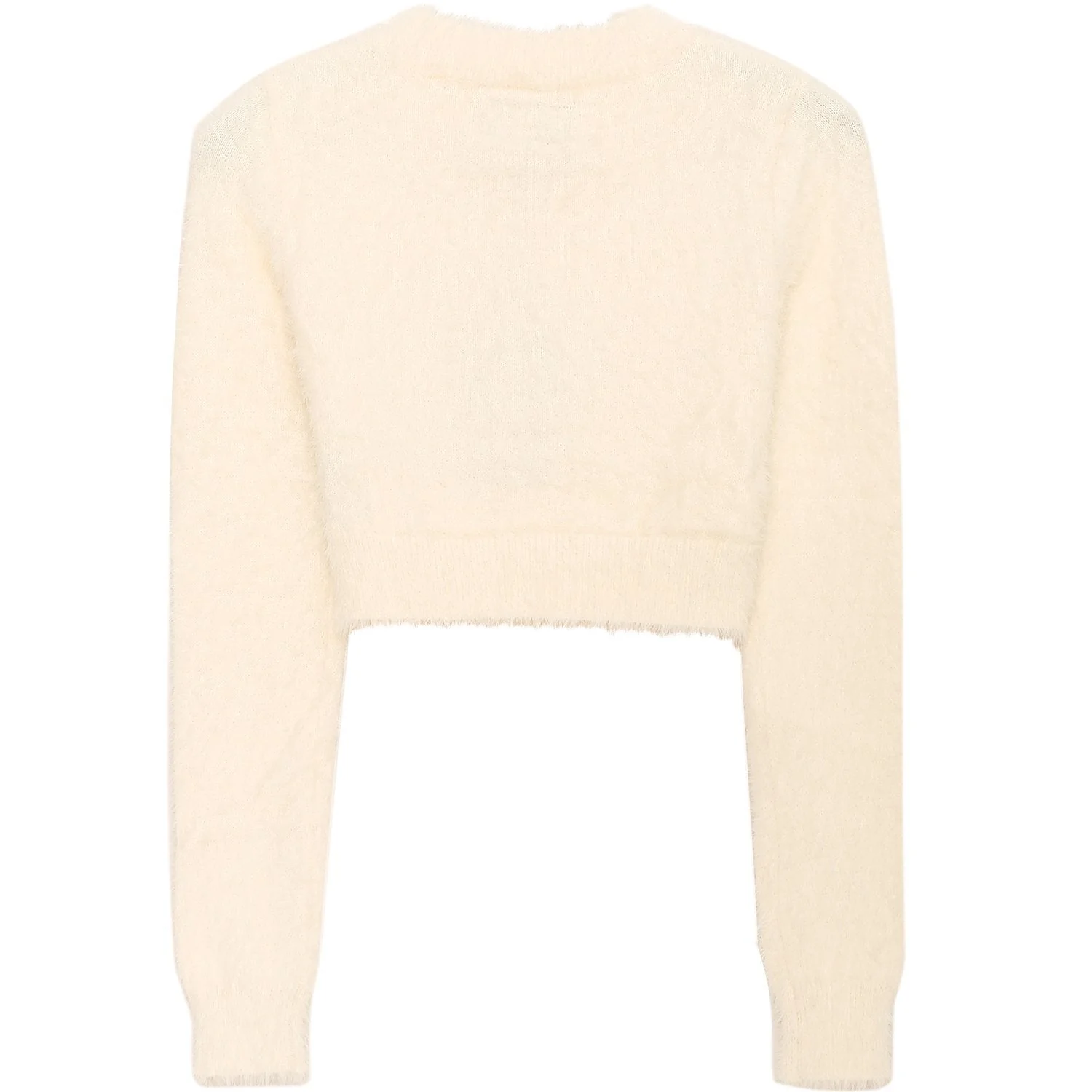 Pull court duveteux beige - Image 7