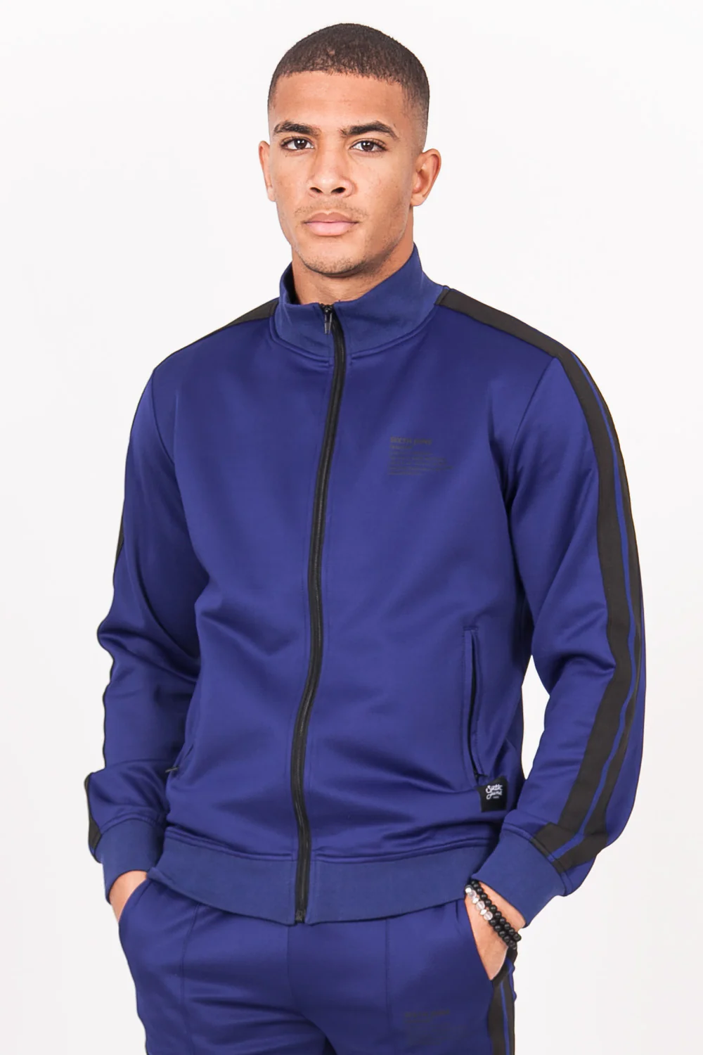 Haut survĂȘtement tracktop bleu - Image 2
