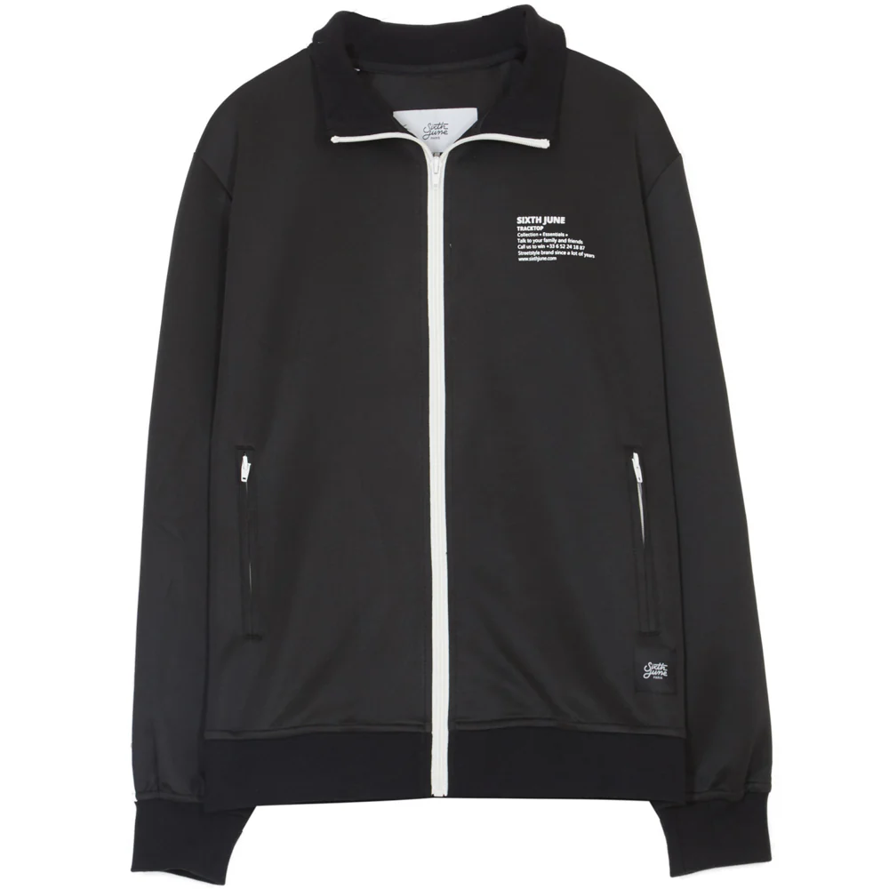 Haut survĂȘtement tracktop noir