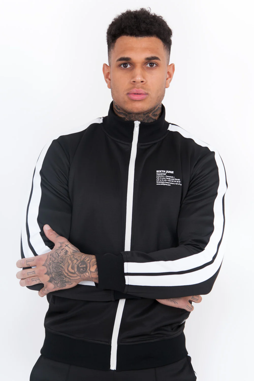 Haut survĂȘtement tracktop noir - Image 2