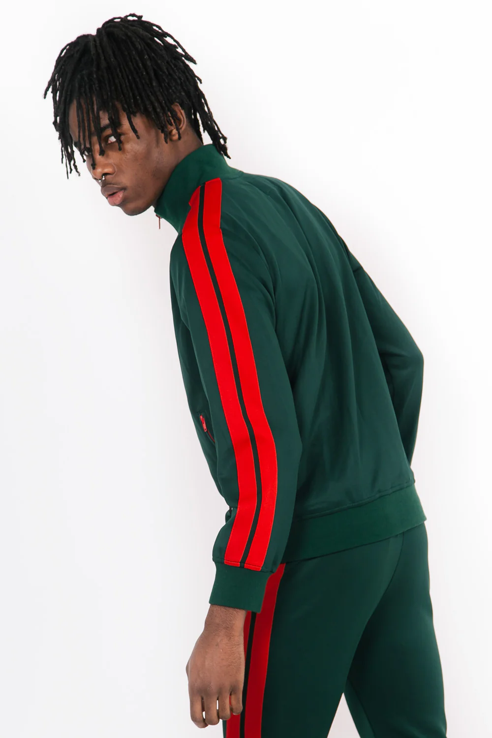 Haut survêtement tracktop vert - Image 3