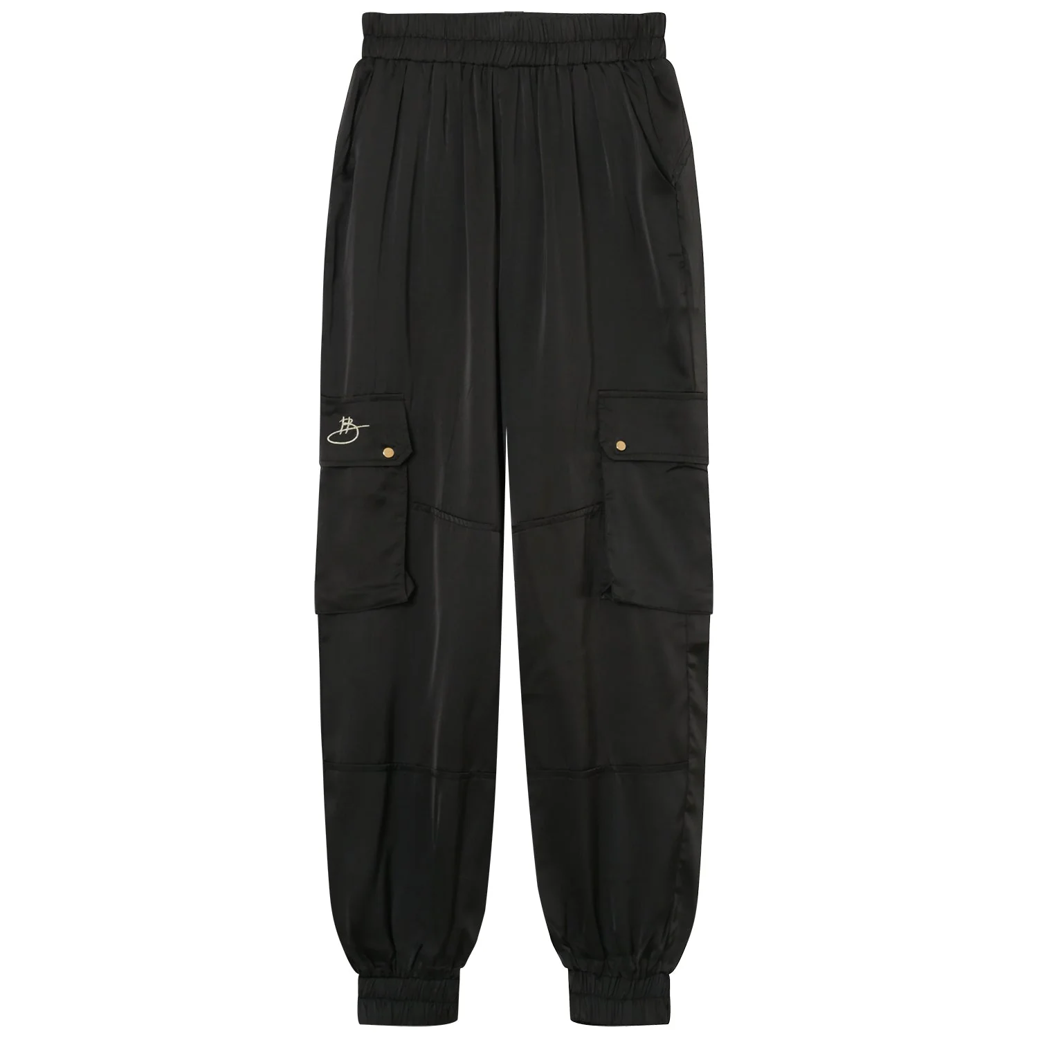 HELENA BU | Pantalon cargo satiné Noir - Image 6