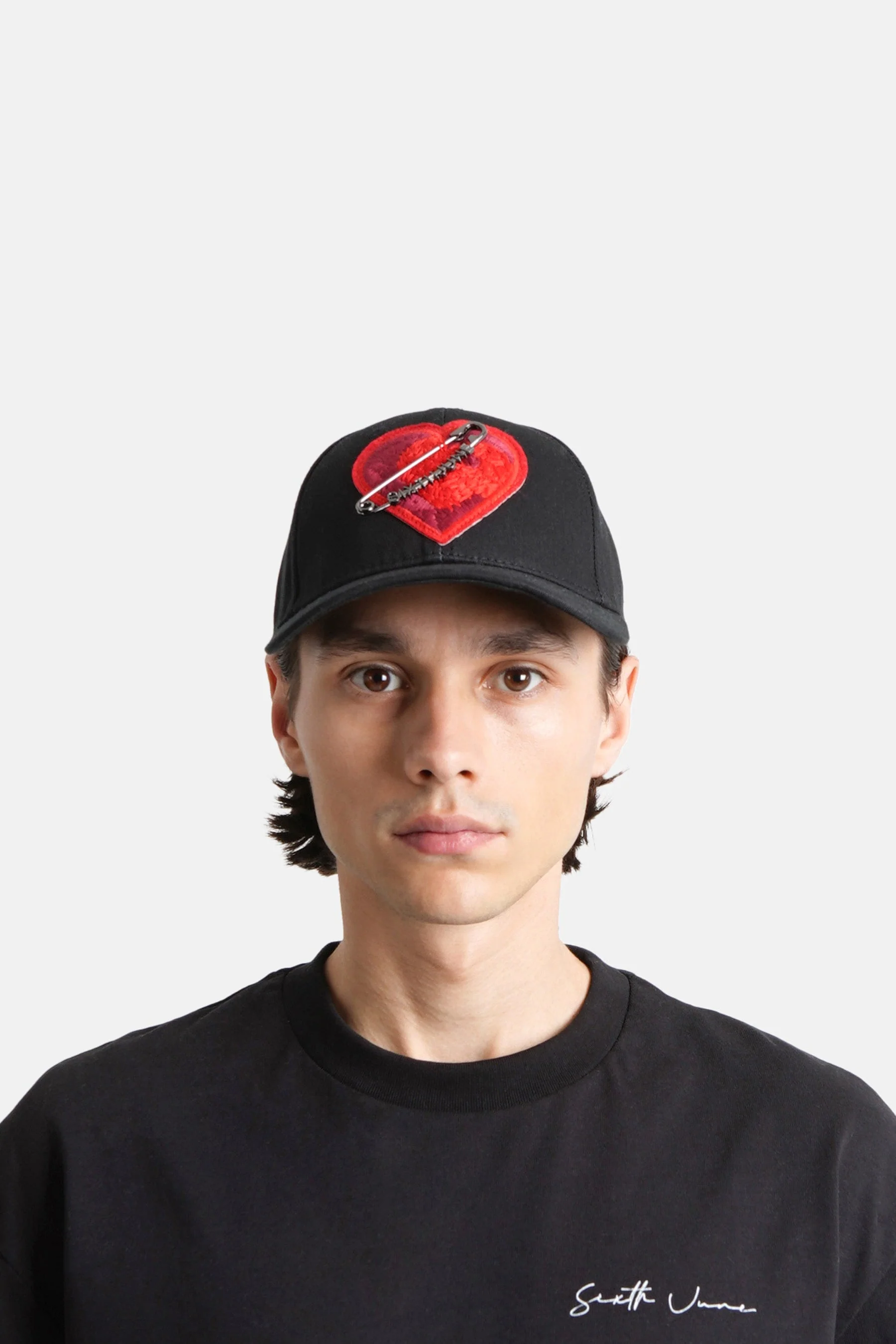 Casquette coeur brodé Noir - Image 2