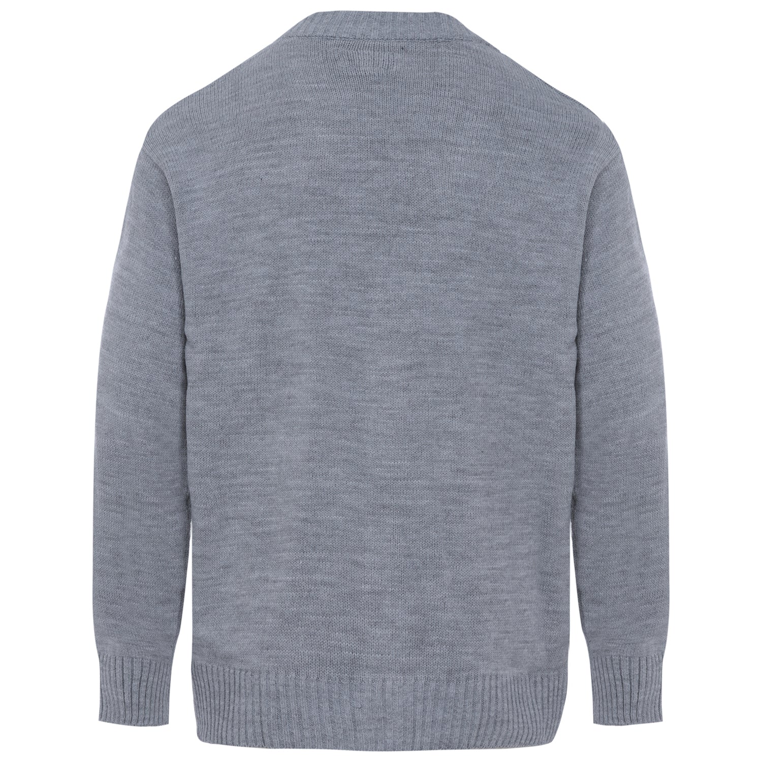 Cardigan maille coeur brodé Gris - Image 7