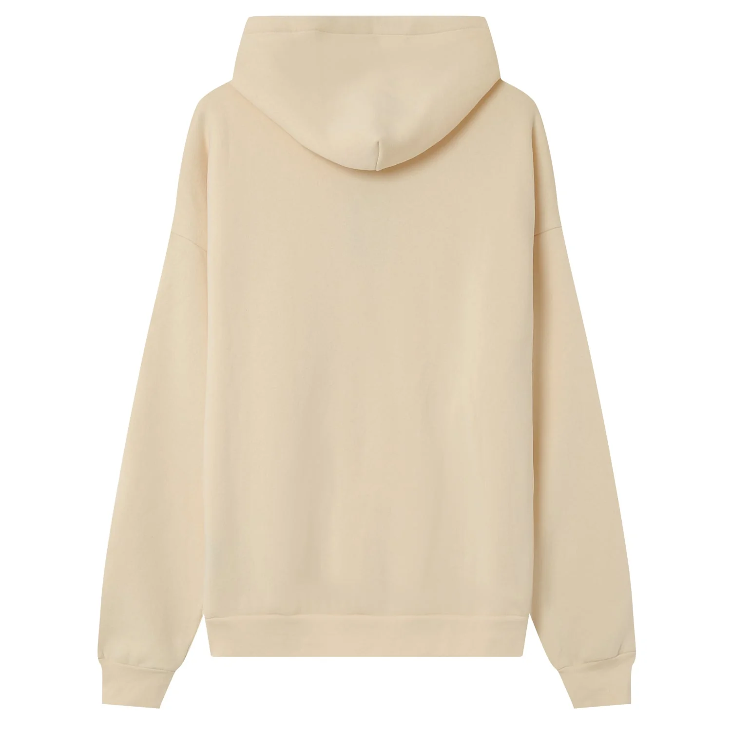 Sweatshirt capuche coeur brodé molletonné Beige clair - Image 7
