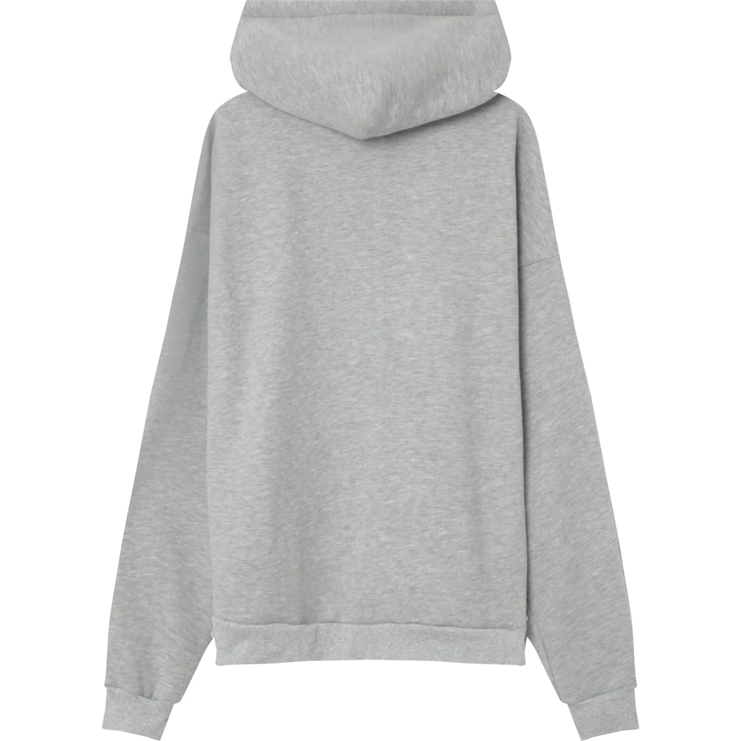 Sweatshirt capuche coeur brodé molletonné Gris - Image 7