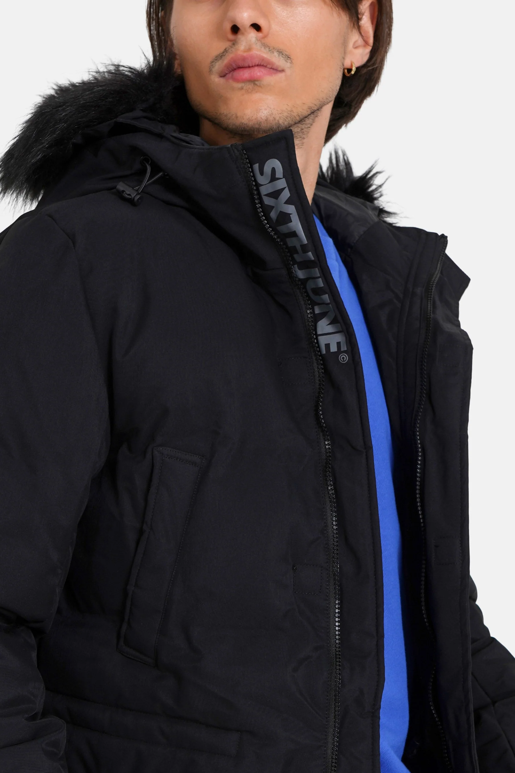 Parka étanche poches Noir - Image 3