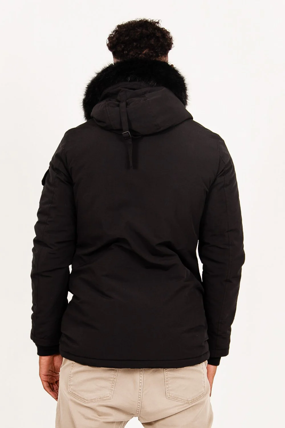 Parka chauffante fourrure noir - Image 6