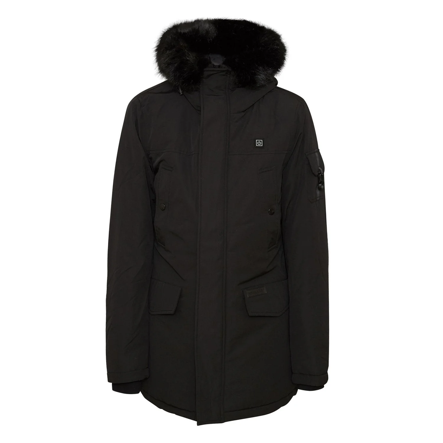 Parka chauffante fourrure noir - Image 7