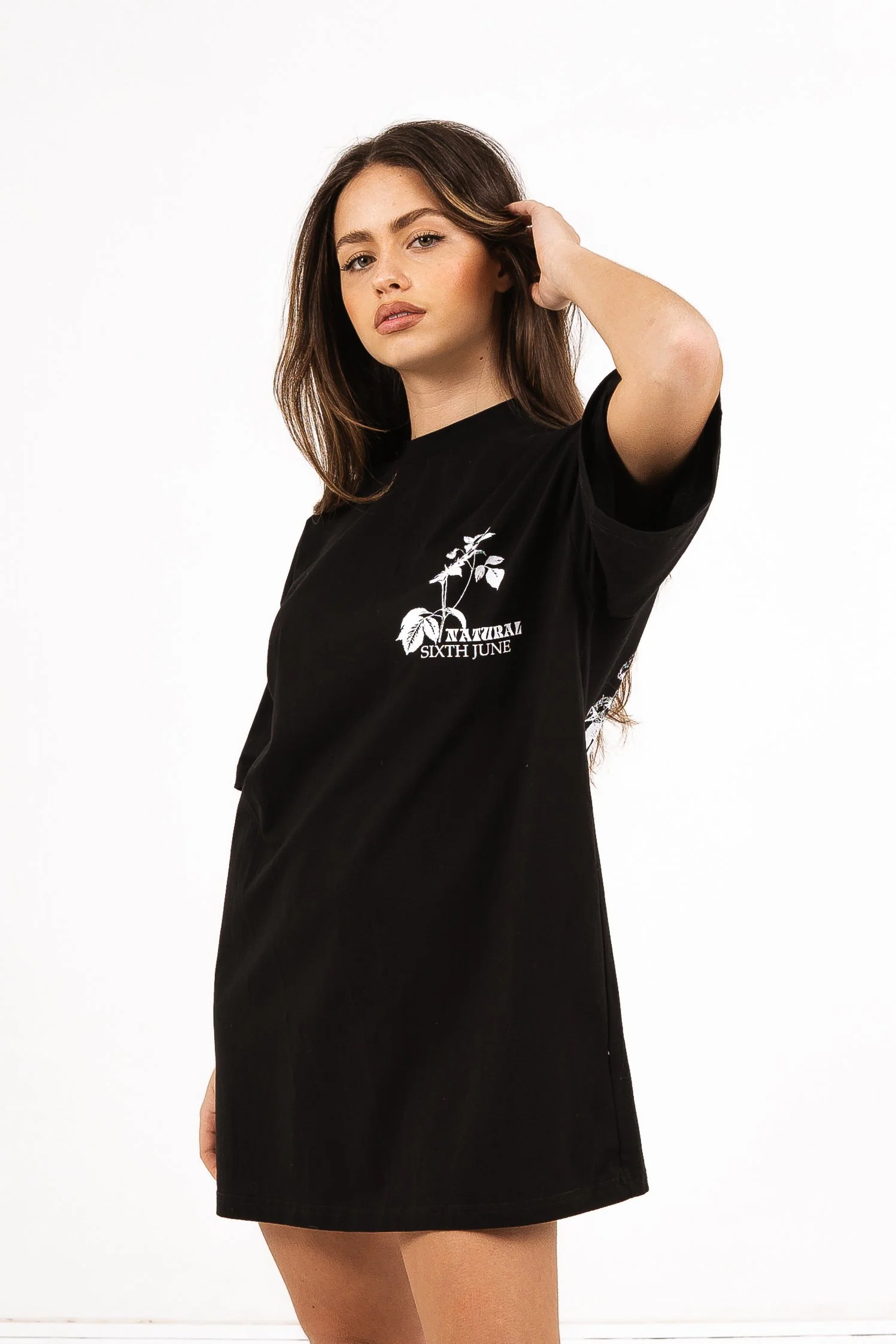 Robe t-shirt natural noir - Image 5