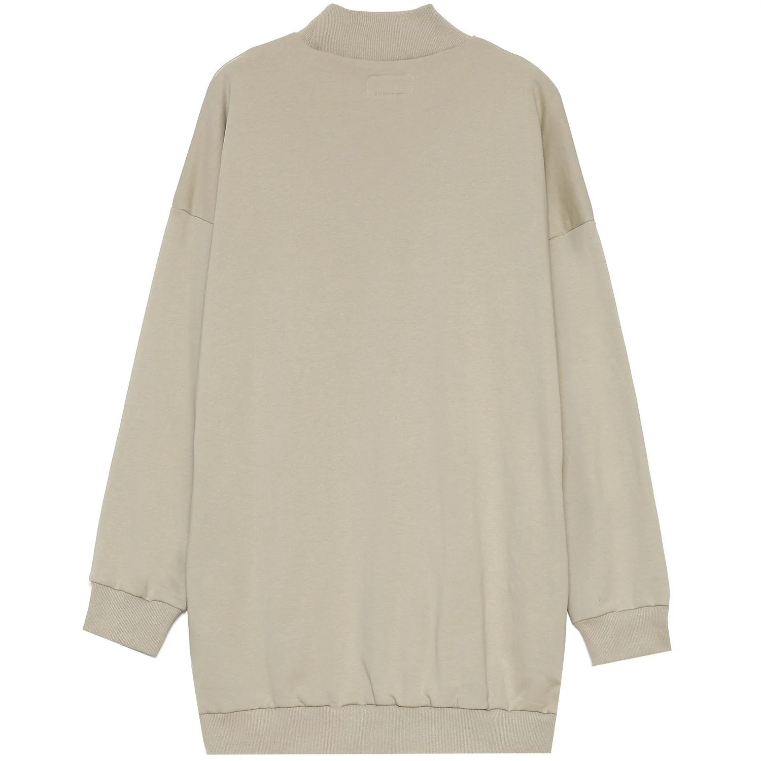 Robe sweat col côtelé Beige - Image 7