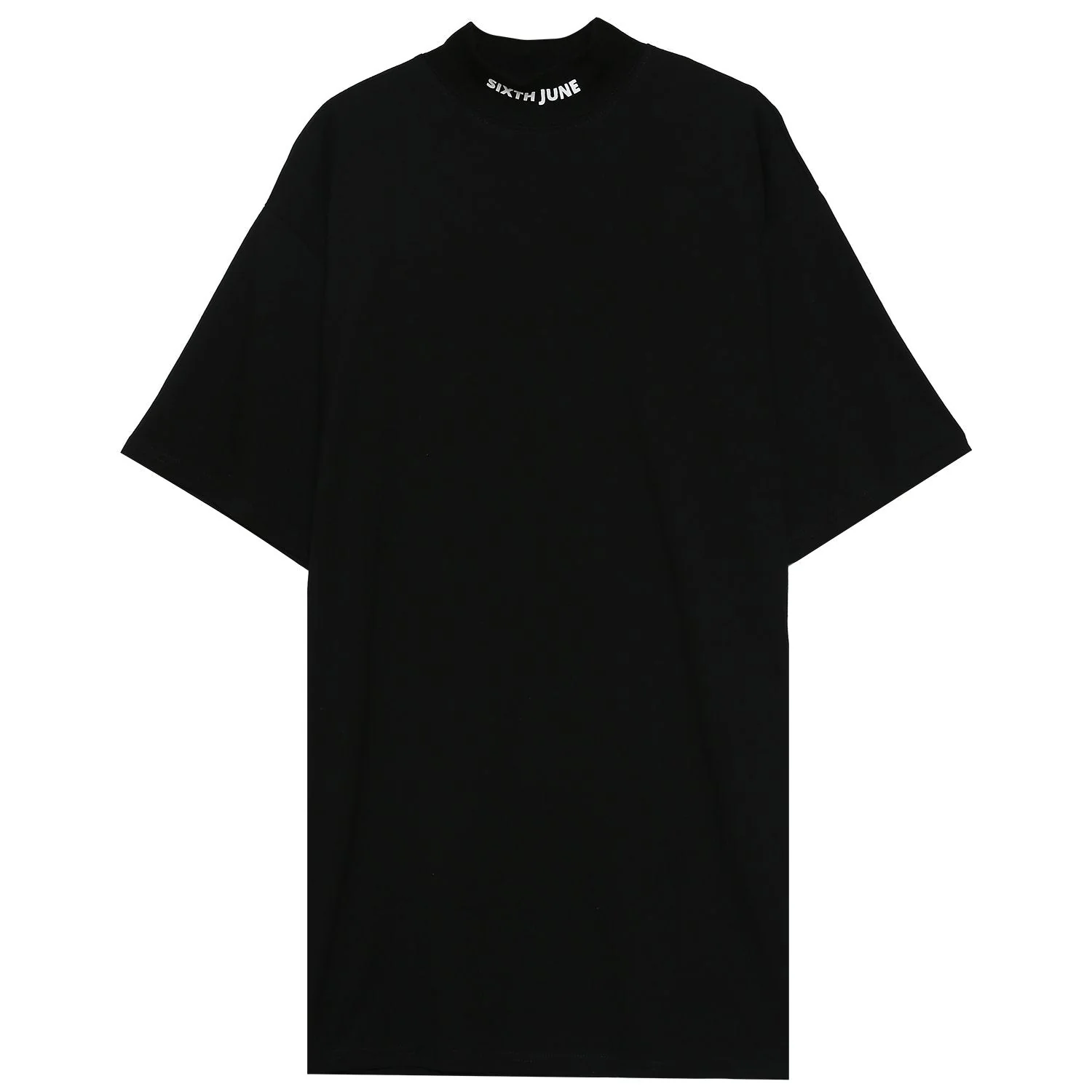 Robe t-shirt col montant Noir - Image 2